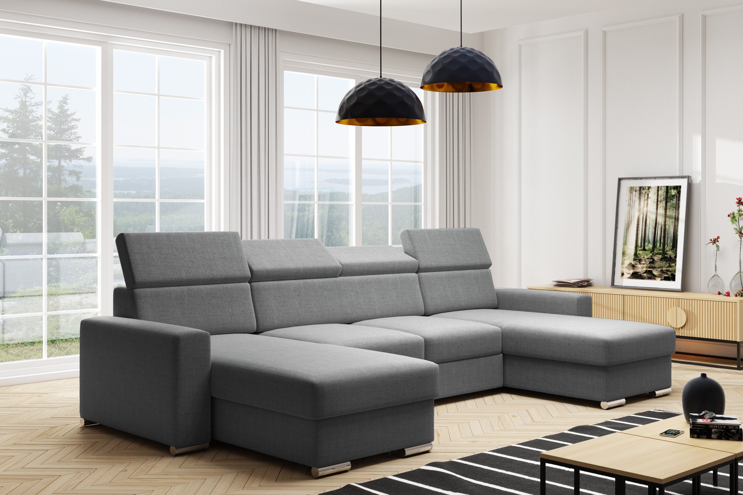 M-Punkt24 Wohnlandschaft BARI, U-Form, mit Bettkasten, günstig online kaufen