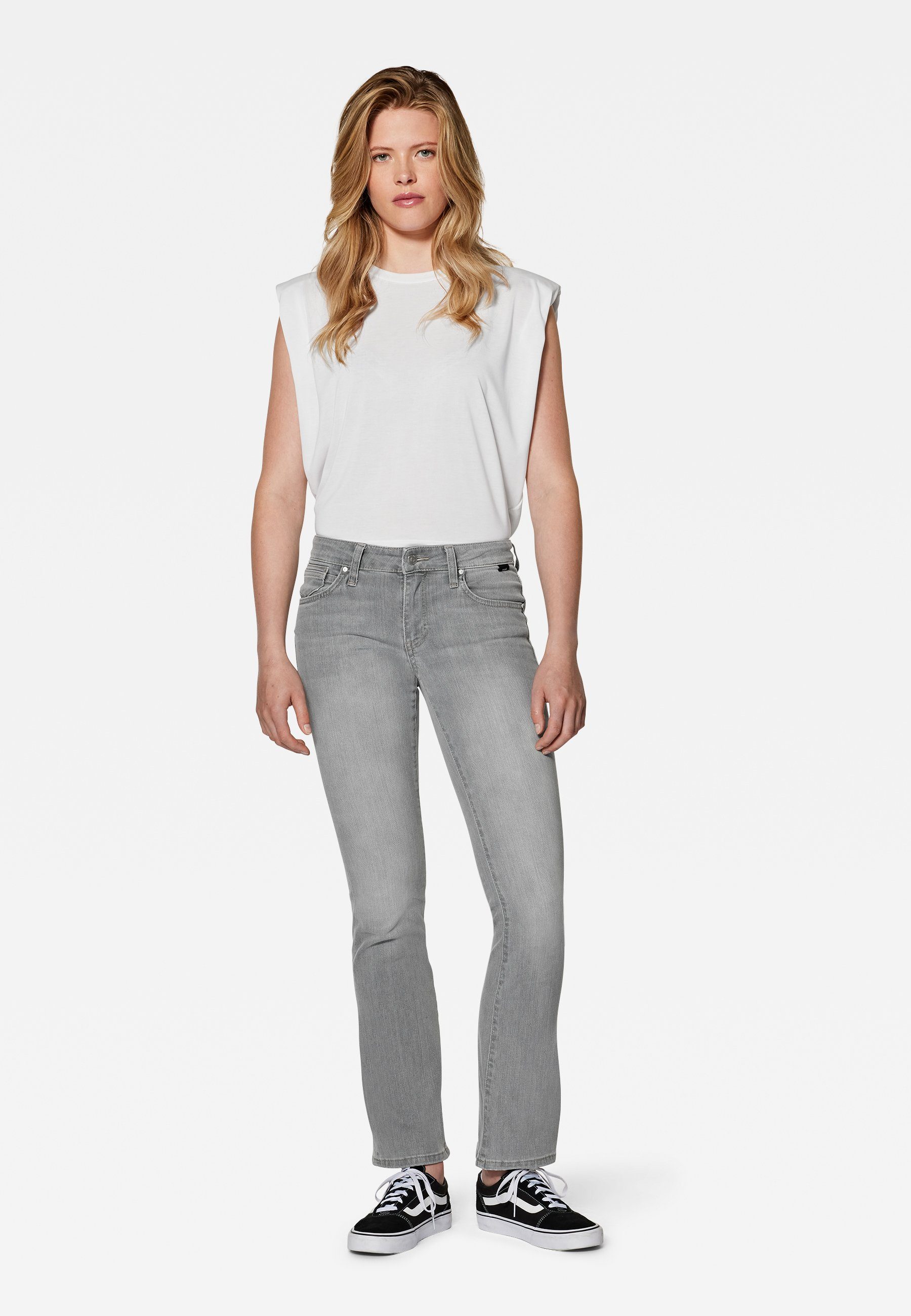 Jeans da donna Mavi Sophie Mid-Rise, slim skinny grigio W26 L34