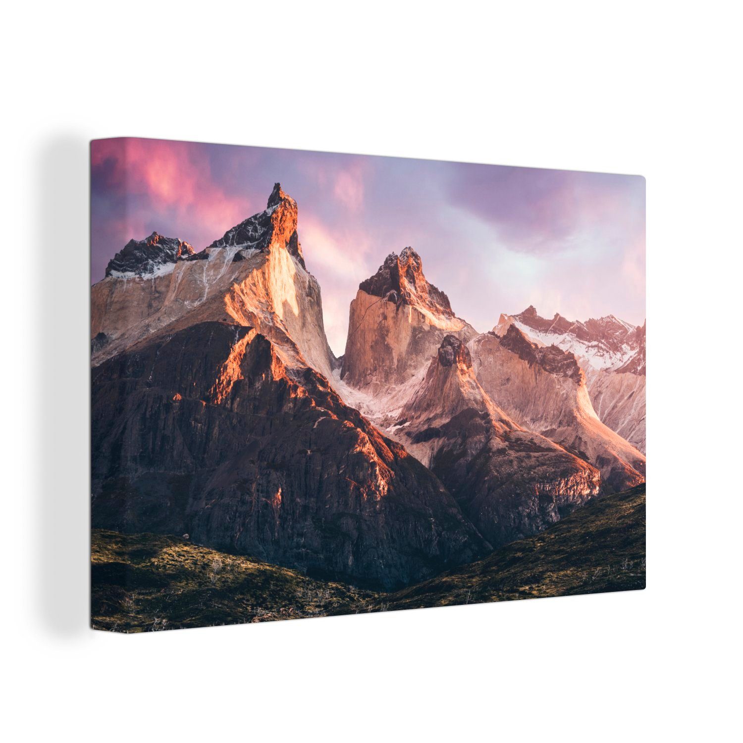 Aufhängefertig, Chili, OneMillionCanvasses® 30x20 National (1 cm Park, del Wanddeko, Leinwandbilder, Paine St), Leinwandbild Wandbild Torres