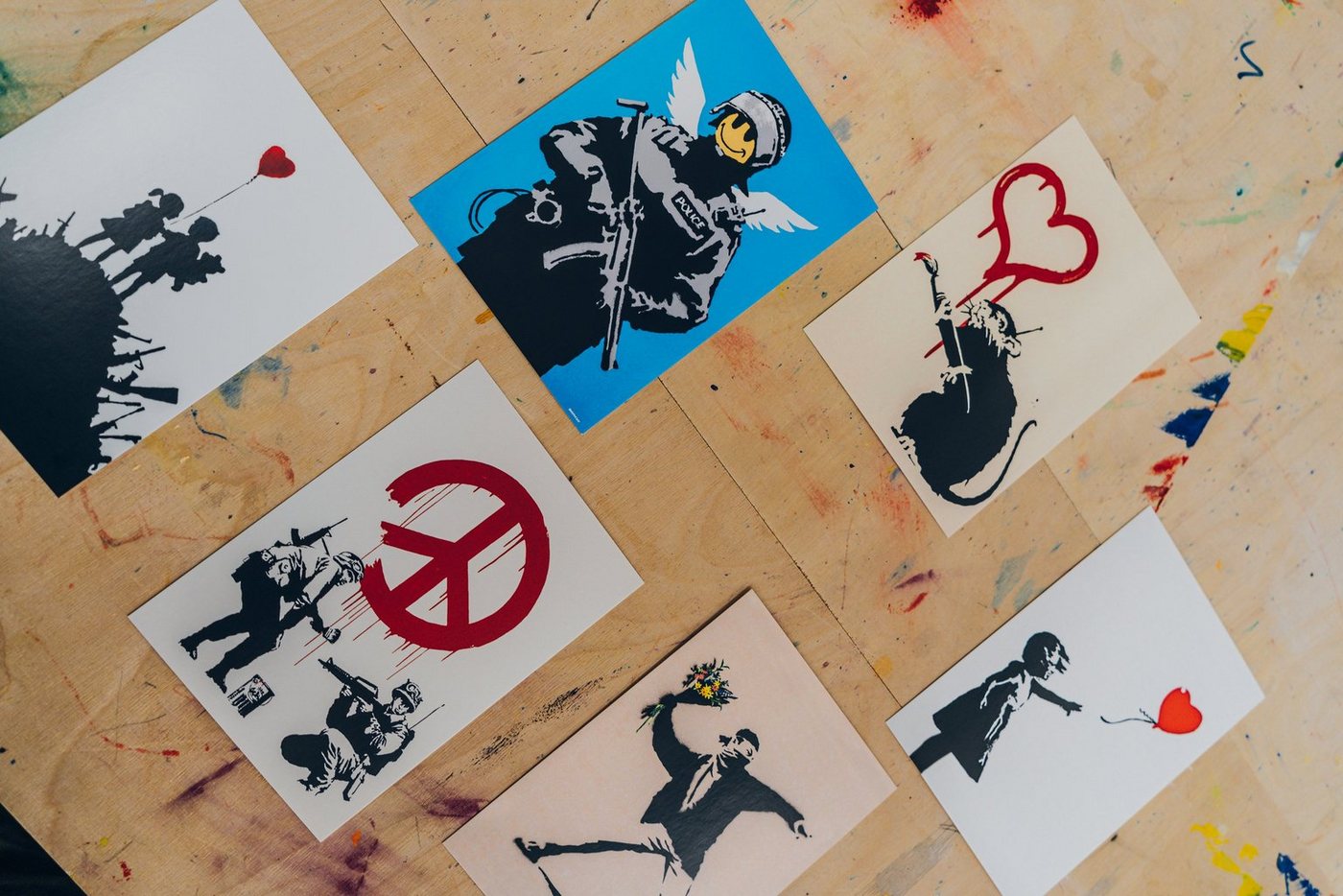 Thumbnail - AvantgART Postkarte Set 6er, Banksy Kunstdruck, Kunstkarten von Banksy