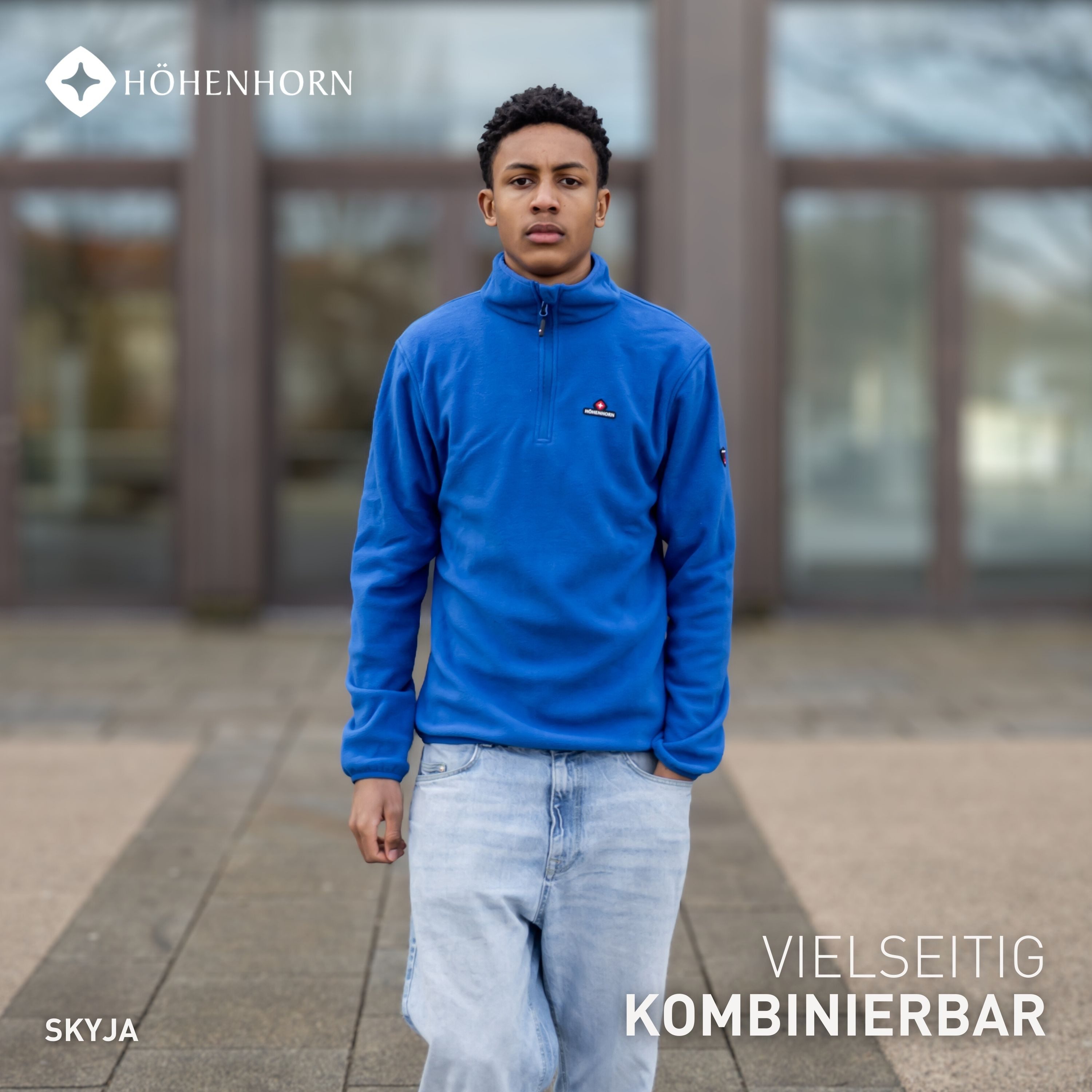 Höhenhorn Fleecepullover Skyja Herren Fleece Pullover für Männer Sweatshirt 1/4 Zip Microfleece
