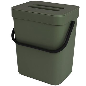 EDCO Mülleimer Küchenabfalleimer mit Farb- und Größenwahl 3L 5L, Abfalleimer Abfallsammler Schranktür Bio Müll Eimer Müllbehälter