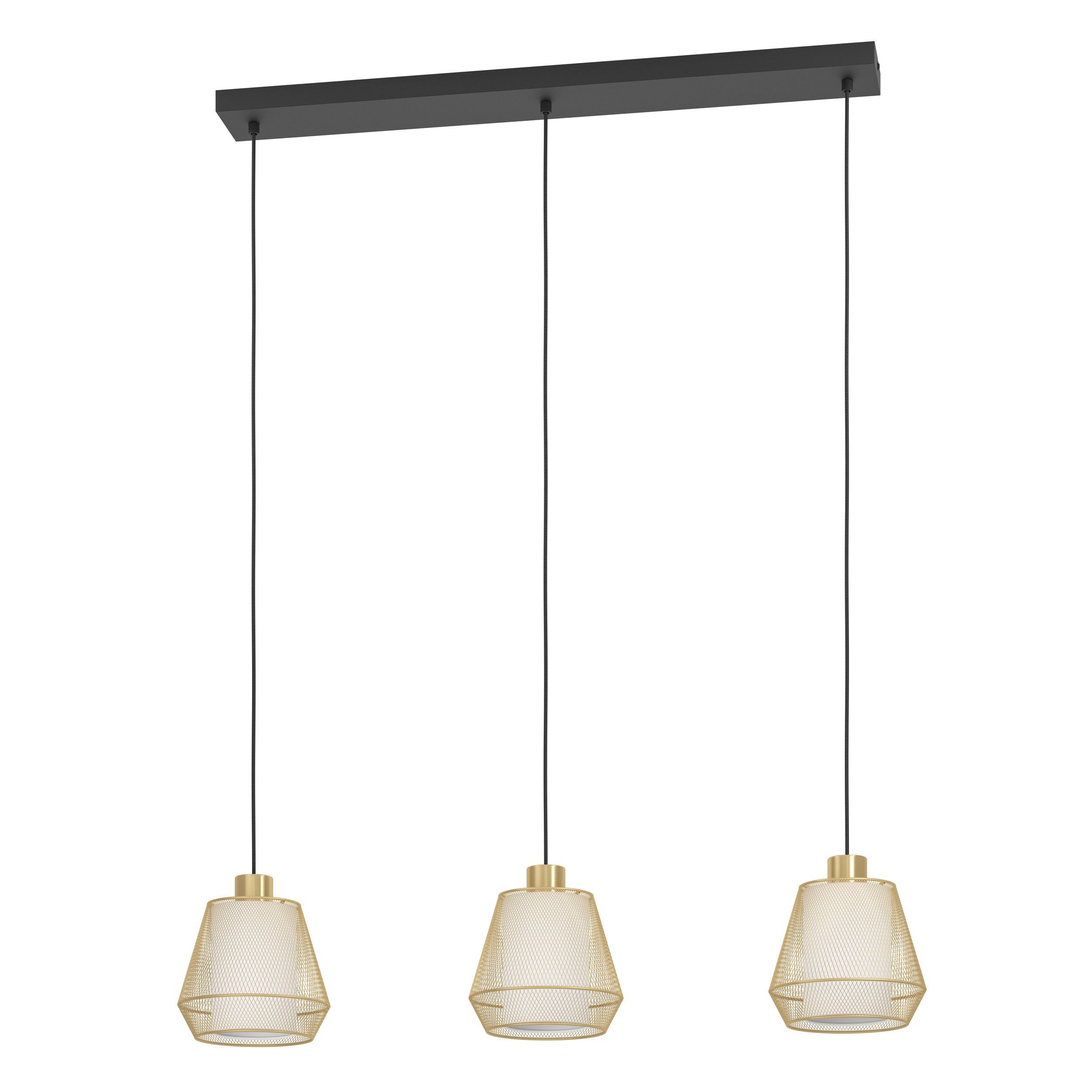 EGLO LED-Hängeleuchte Ciudadela, Leuchtmittel exklusive, Esszimmerlampe in Diamantform, Hängeleuchte mit E27 Fassung, 88 cm