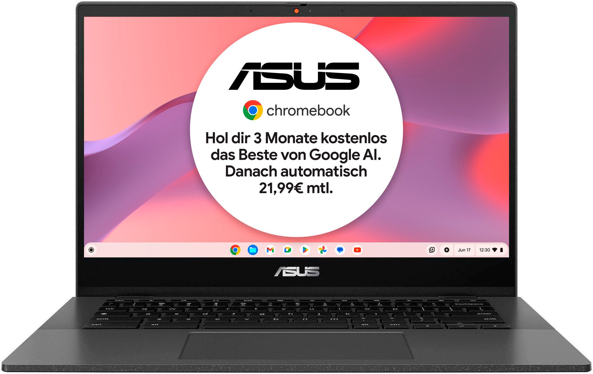 Asus CM 14 (CM1402CM2A-EK0135) Chromebook (35,6 cm/14 Zoll, MediaTek Kompanio 510, Mali-G52 MC2, 128 GB SSD, ChromeOS, Clamshell Laptop with Full HD Panel)