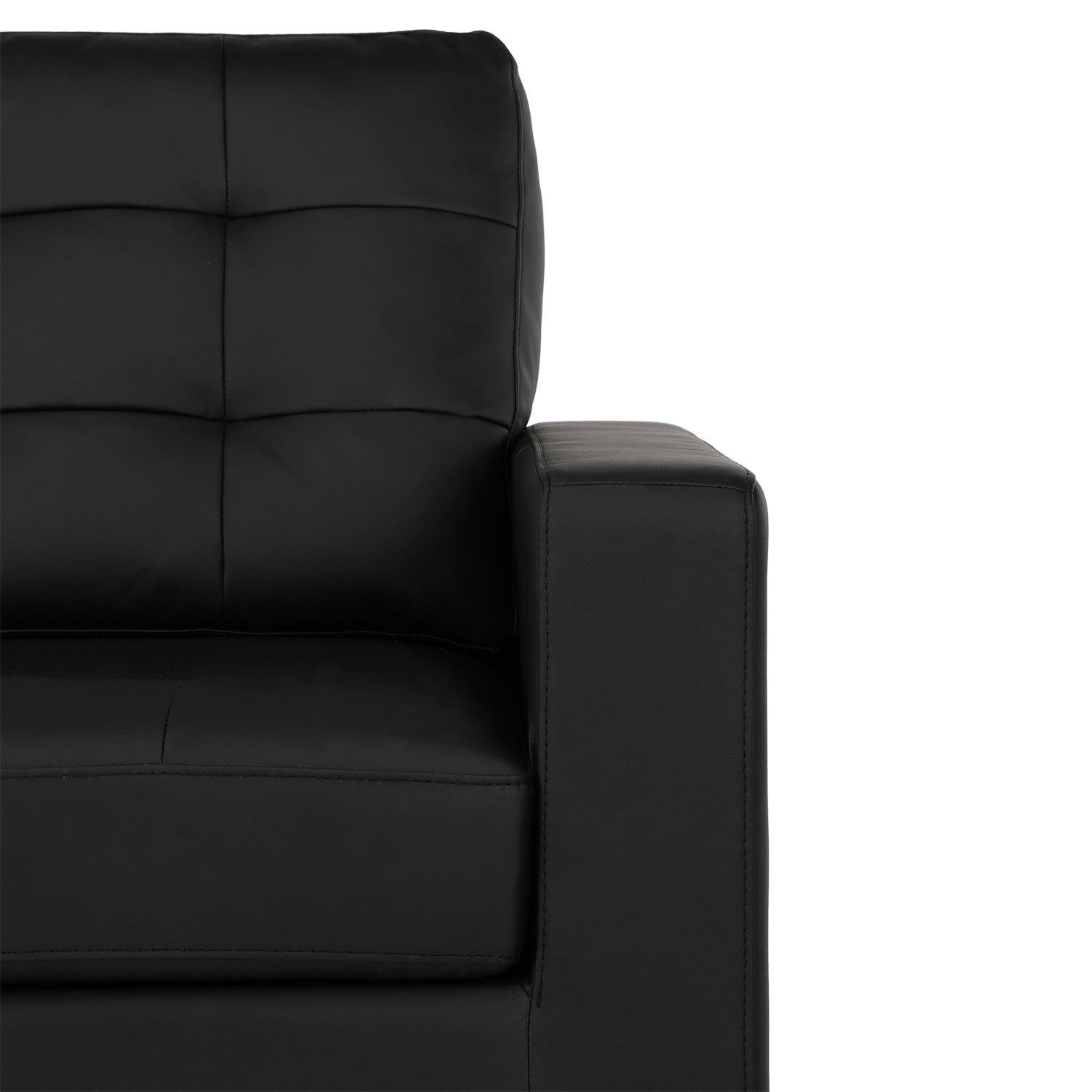 Couch, cm Sofa 3-Sitzer loft24 in Emily, 183 Länge Lederoptik, Bezug gesteppt,