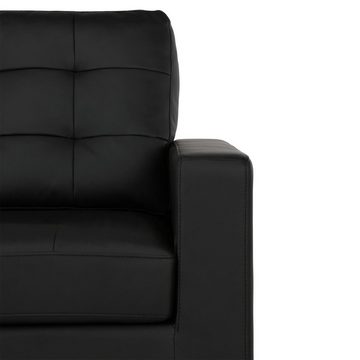 loft24 Sofa Emily, 3-Sitzer Couch, Bezug in Lederoptik, gesteppt, Länge 183 cm