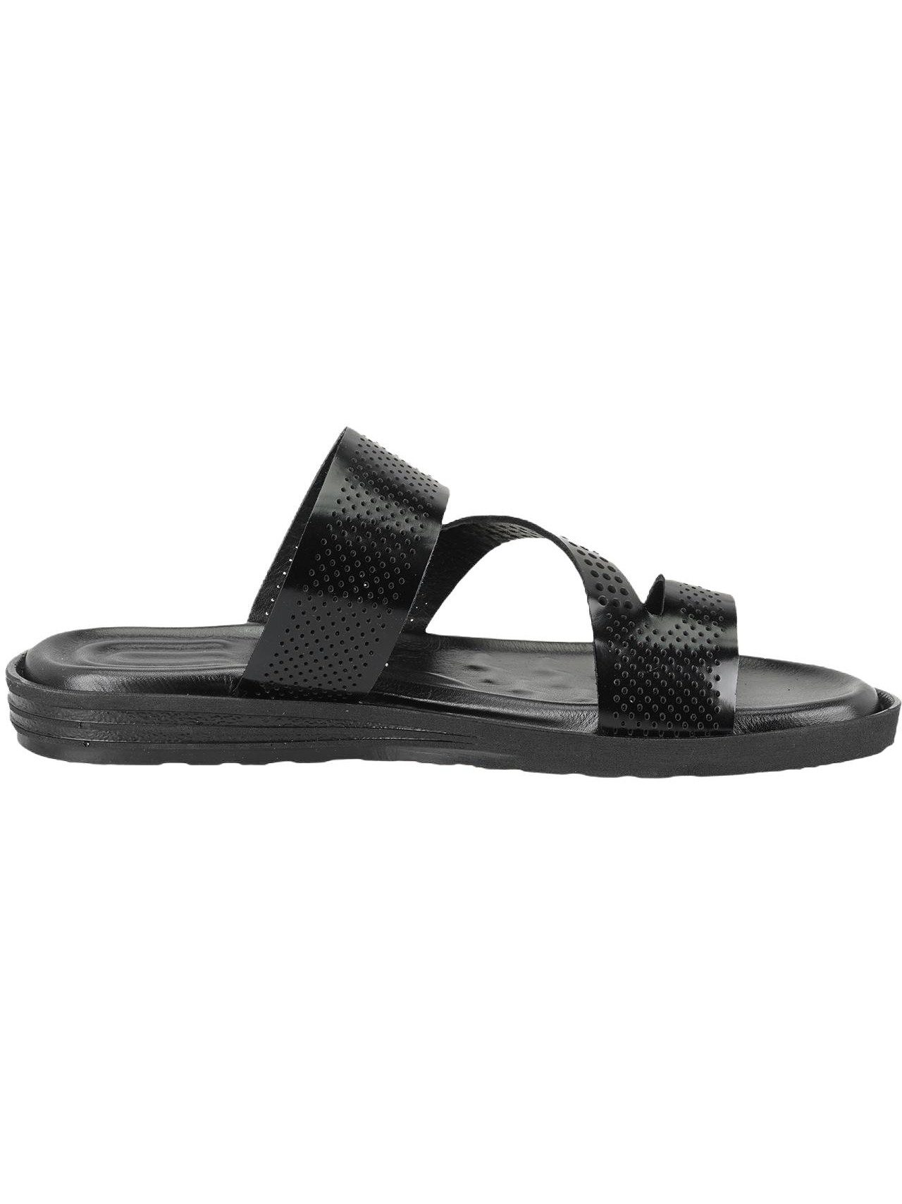 Desa Herren-Ledersandalen – Synthetiksohle, flacher Absatz, atmungsaktiv Badezehentrenner
