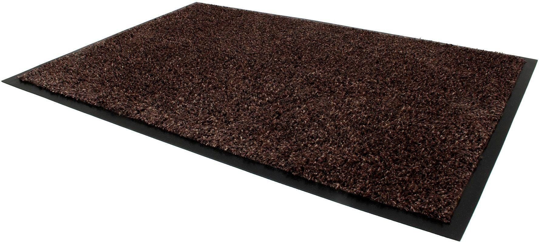 mm, schwarz/braun/beige Fußmatte waschbar Schmutzfangmatte, rechteckig, Höhe: in Textil, geeignet, Outdoor 9 FLEXI, In- Primaflor-Ideen und