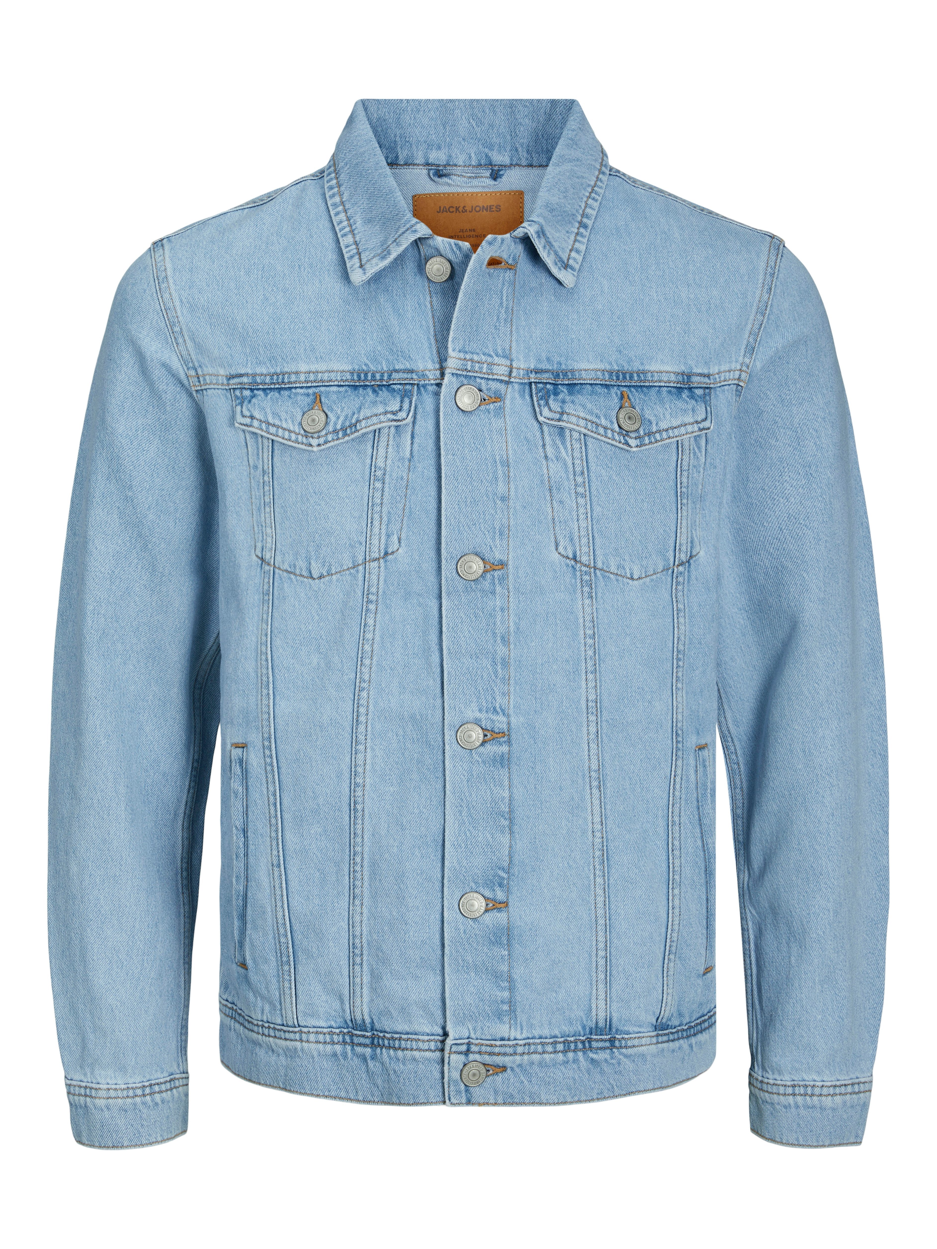 Jack & Jones Jeansjacke JJIJEAN Denimjacke, ideal für Frühling, mit Knopfleiste und Taschen Abriebeffekte, modisch, regular fit, Baumwolle