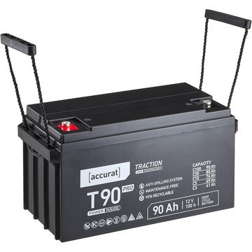 accurat Accurat Traction T90 Pro AGM 12V 90Ah Bleiakku Batterie, (12 V)