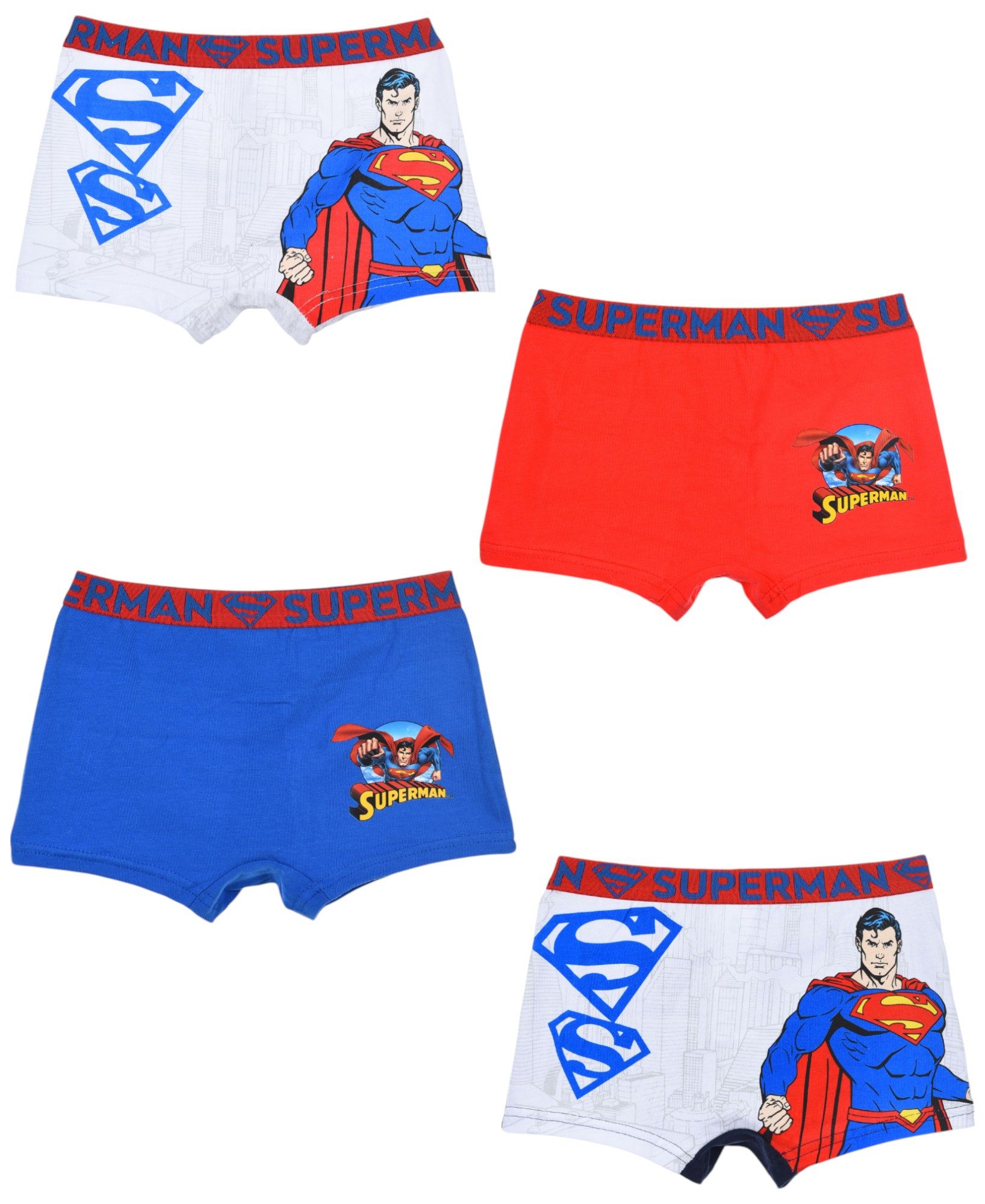 Superman Boxershorts DC COMICS (4-St) Jungen Boxershorts Unterhose Gr. 104 - 140 cm