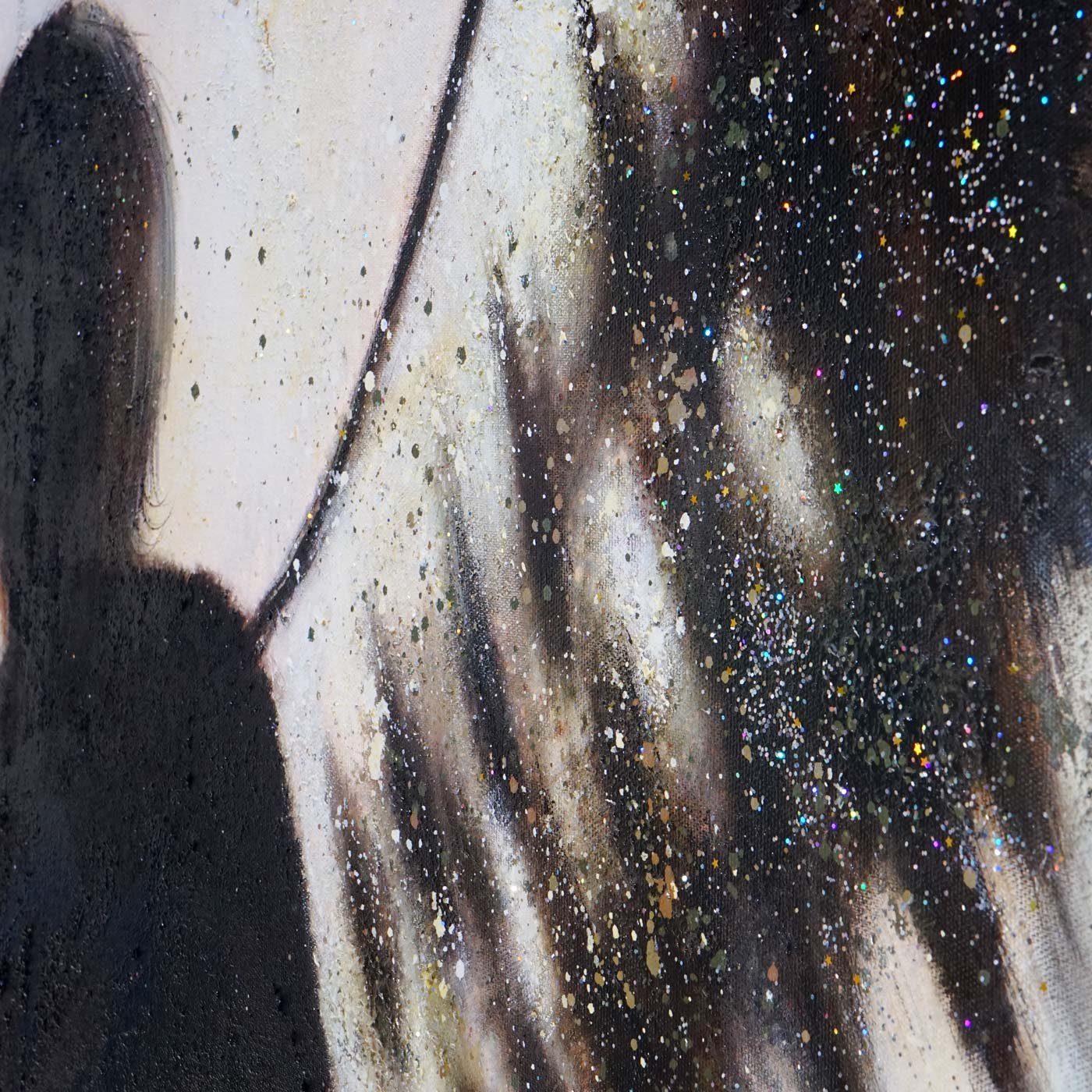 MCW Ölgemälde Wandbild Engel, Unikat, Ölfarben Qualität, Jedes Bild Handgemalt, Hohe Engel, ein
