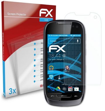 atFoliX Schutzfolie Displayschutz für Nokia 701, (3 Folien), Ultraklar und hartbeschichtet