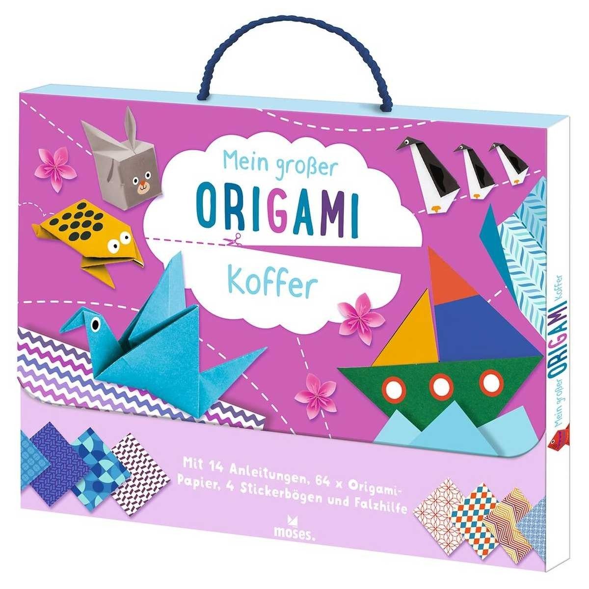 Moses. Verlag Kreativset Origami-Koffer von moses. mit 64 Papierbögen & Falzhilfe