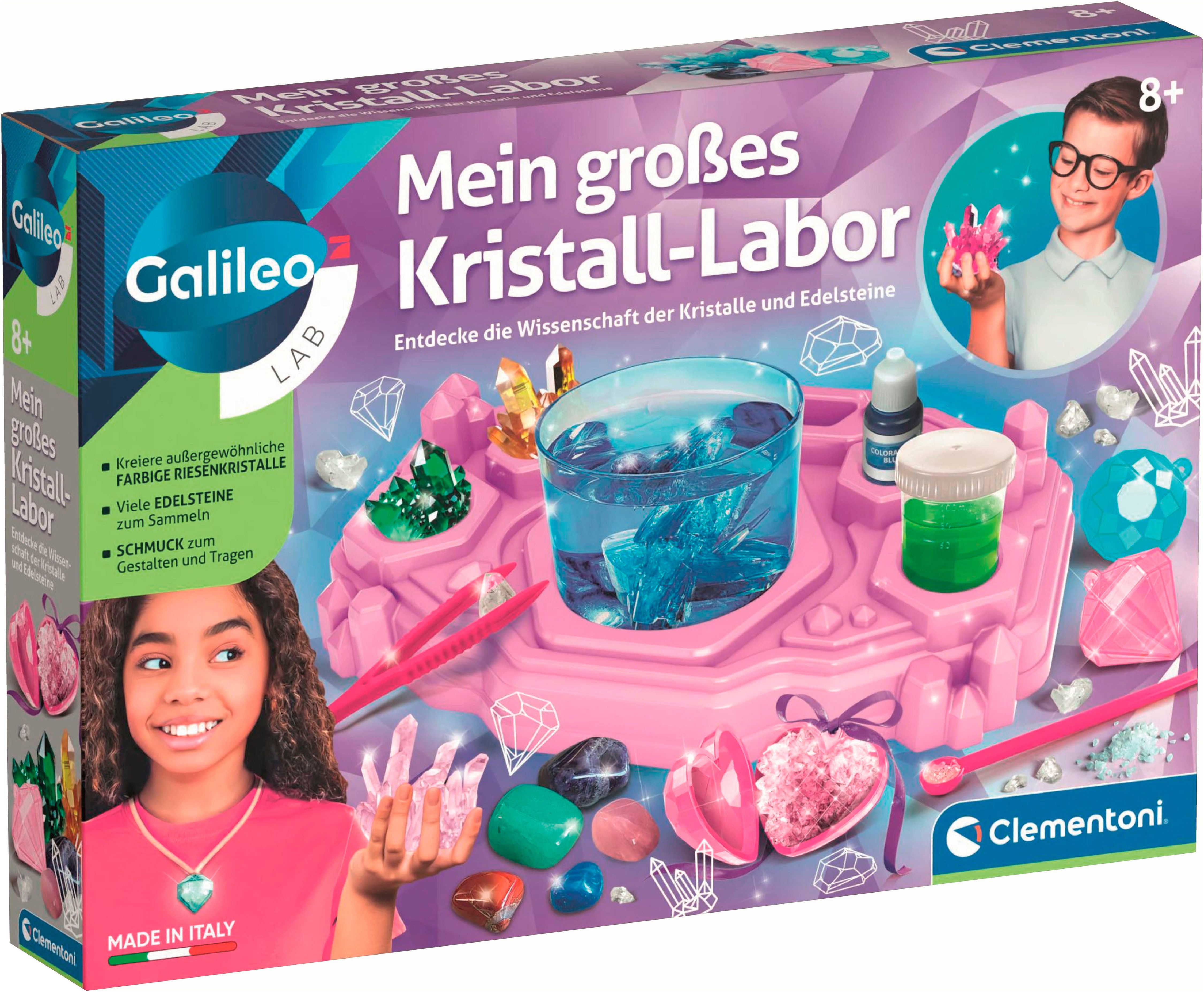 Clementoni® Experimentierkasten Galileo Lab, Mein großes Kristall-Labor