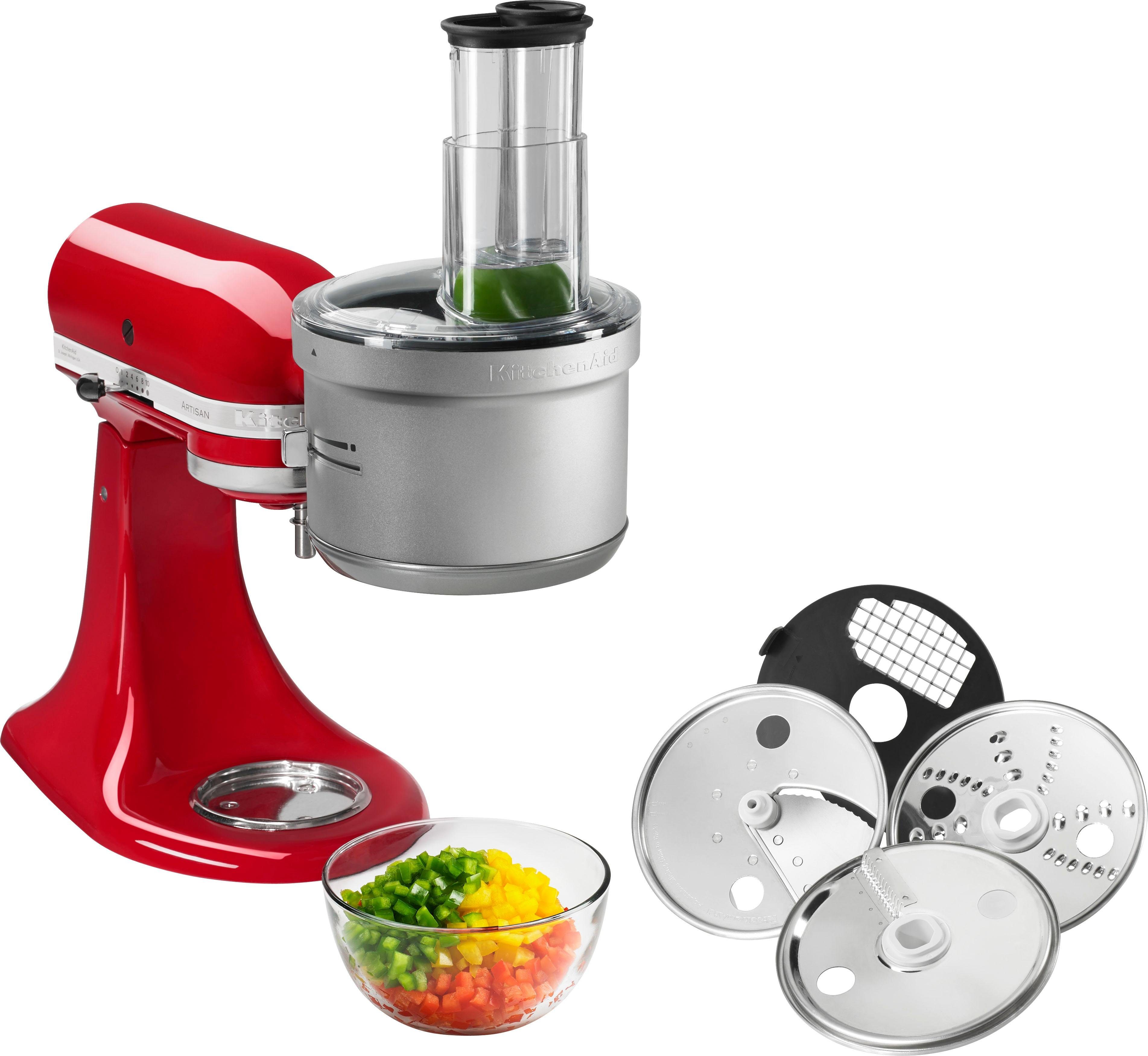 KitchenAid Zerkleinereraufsatz 5KSM2FPA Food-Processor-Vorsatz, Zubehör für alle KitchenAid-Küchenmaschinen außer Professional 5KSM7990X, passt nicht für 5KSM7990X