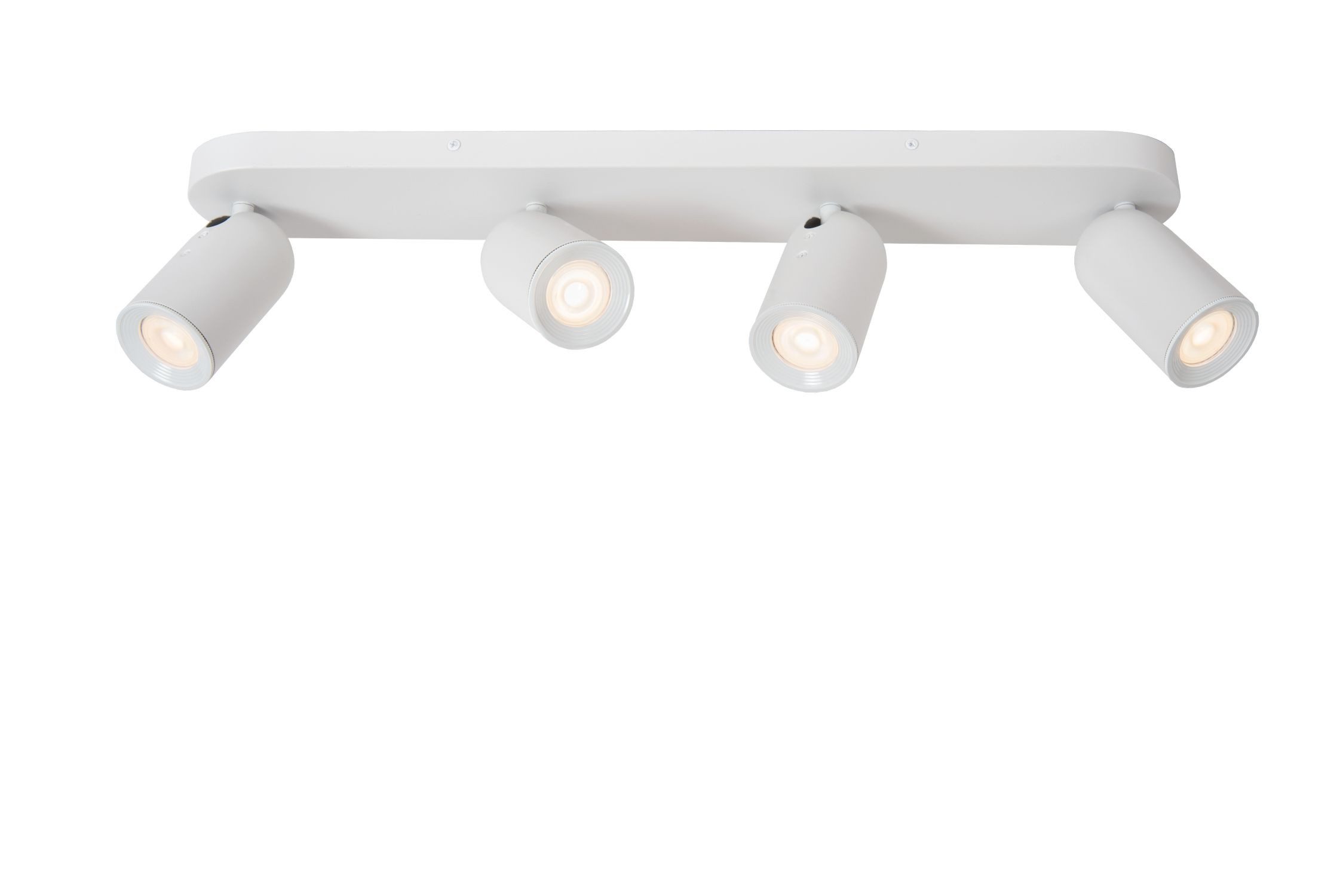 Licht-Erlebnisse Deckenstrahler CASIL, ohne Leuchtmittel, Metall GU10 verstellbar Weiß 4-flammig länglich Modern Spot Strahler