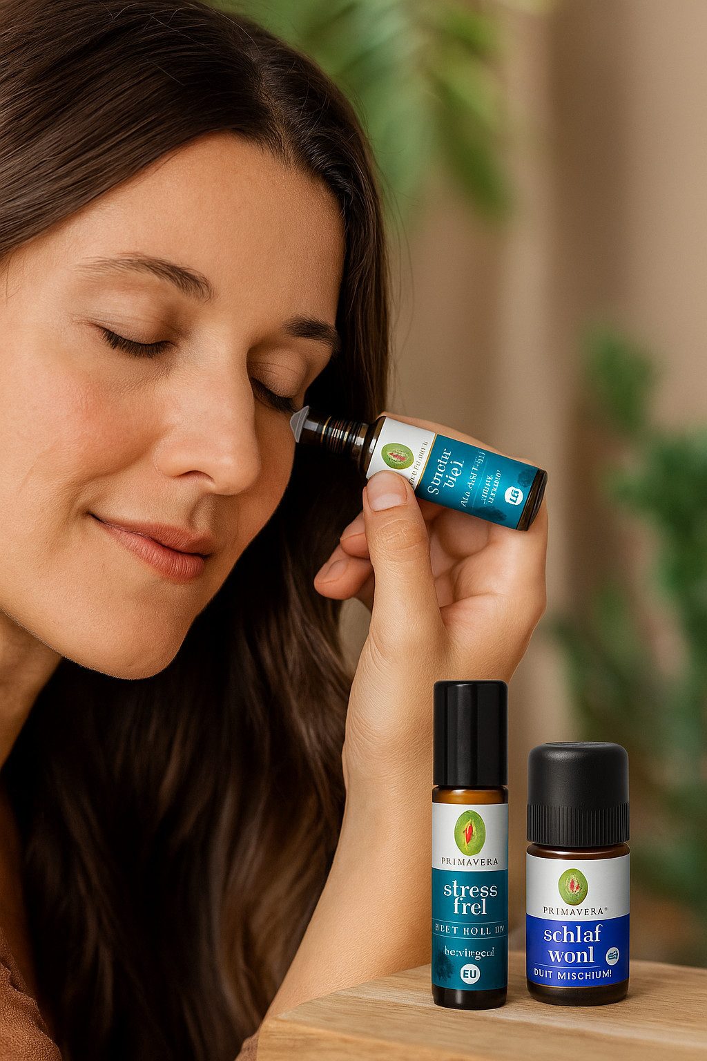 Primavera Körperöl PRIMAVERA Stressfrei Set – Duftöl, Roll-On & Bad, Bio & Vegan, 3-tlg.