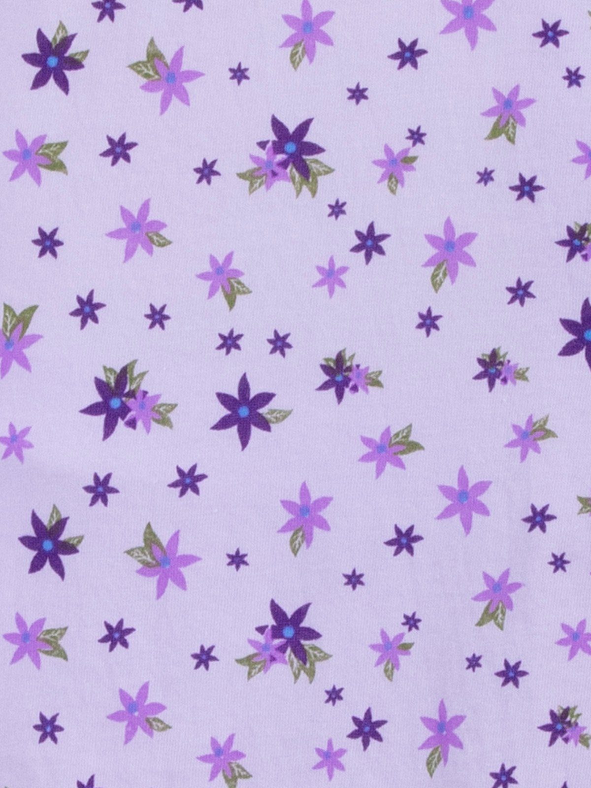 Langarm - zeitlos Nachthemd Nachthemd Sternblumen flieder