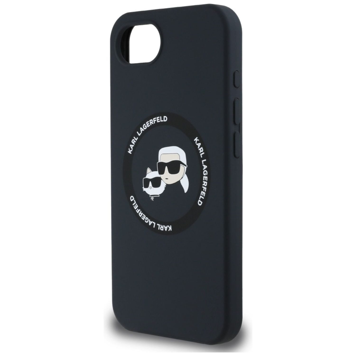KARL LAGERFELD Smartphone-Hülle Karl Lagerfeld Apple iPhone 17e / 16e Silicone Heads MagSafe