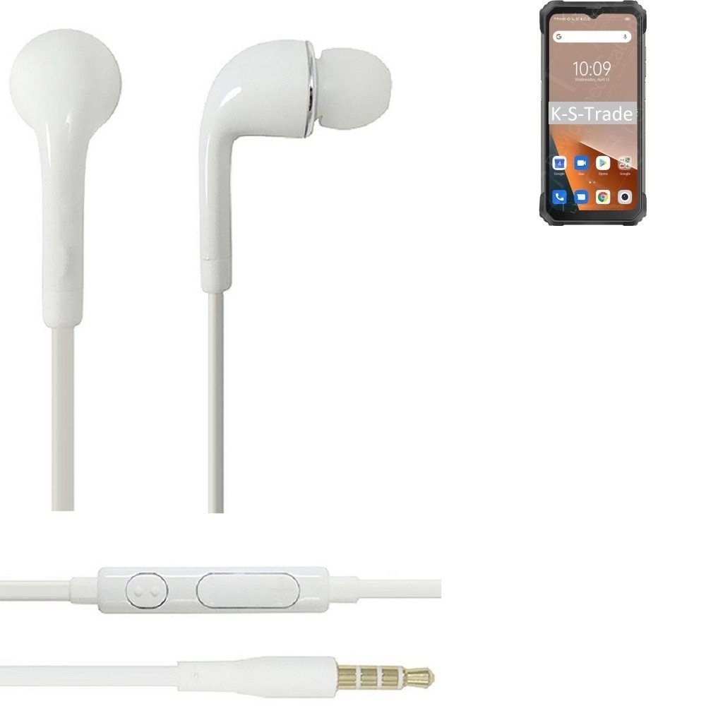 K-S-Trade für Blackview BL8800 Pro 5G In-Ear-Kopfhörer (Kopfhörer Headset mit Mikrofon u Lautstärkeregler weiß 3,5mm)