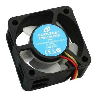 Cooltek Gehäuselüfter Silent Fan 4020, 40mm x 40mm x 20mm Lüfter, 4.000 U/min