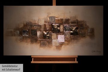 KUNSTLOFT Gemälde Slick as a Brick 120x60 cm, Leinwandbild 100% HANDGEMALT Wandbild Wohnzimmer