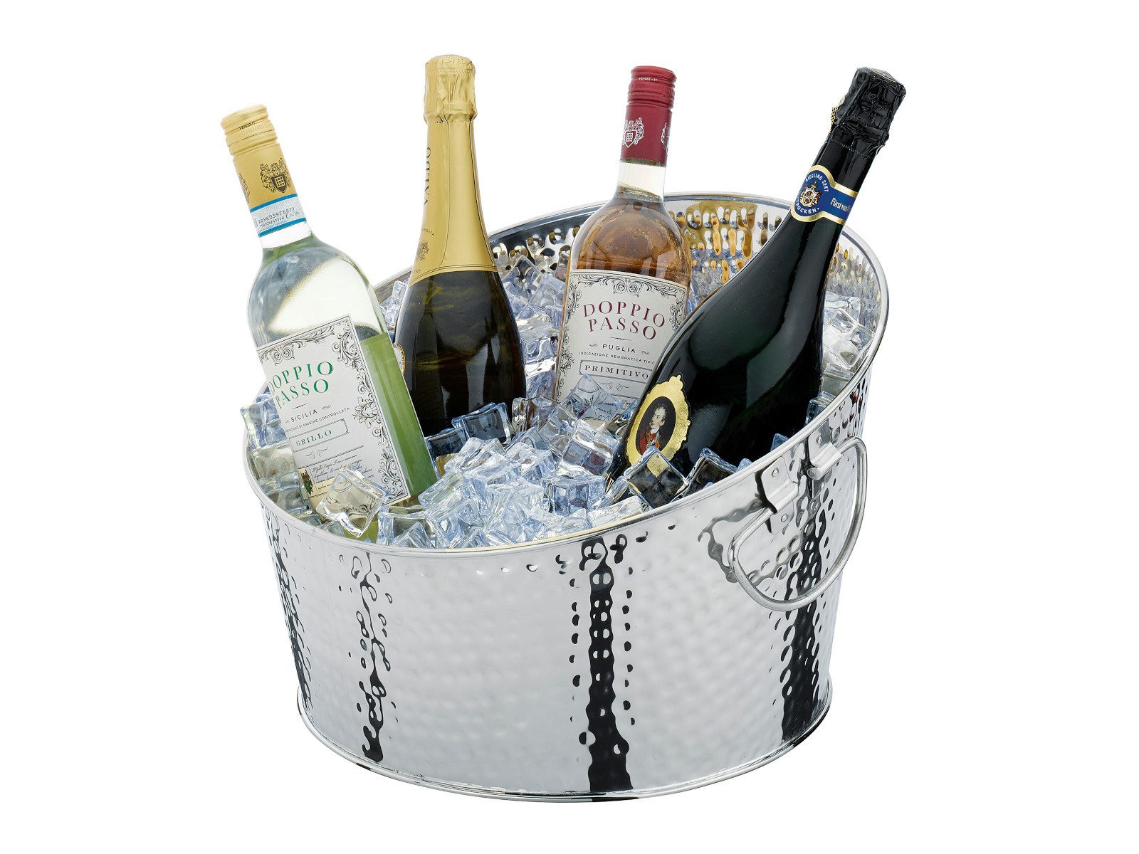 Cilio Eiswürfelbehälter Getränkekühler 38x38x25cm, Metall