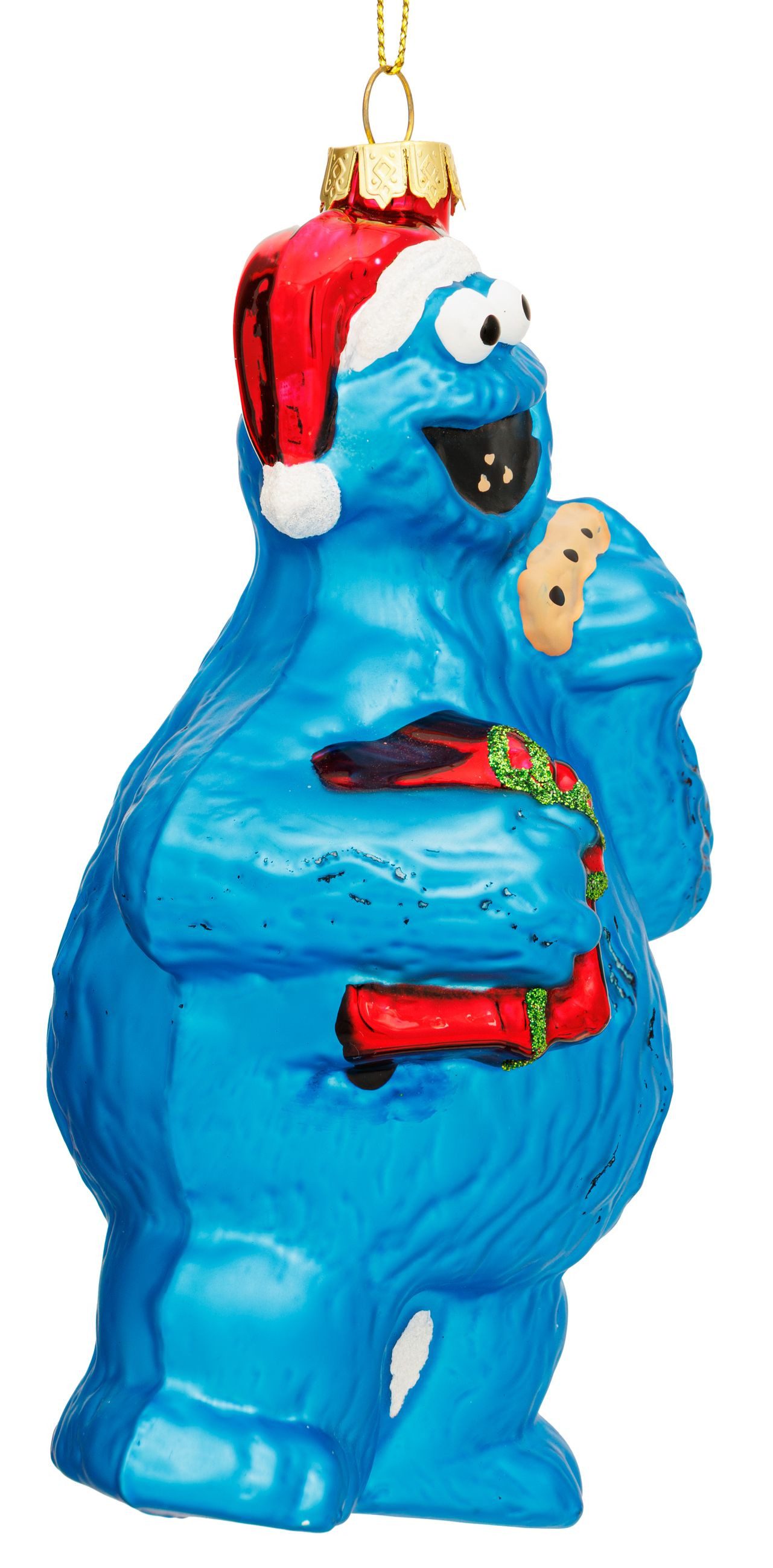 SIKORA Weihnachtsbaumkugel Krümelmonster Glas Weihnachtskugel Anhänger Christbaumschmuck LI-BS008 – Bild 3 von 5