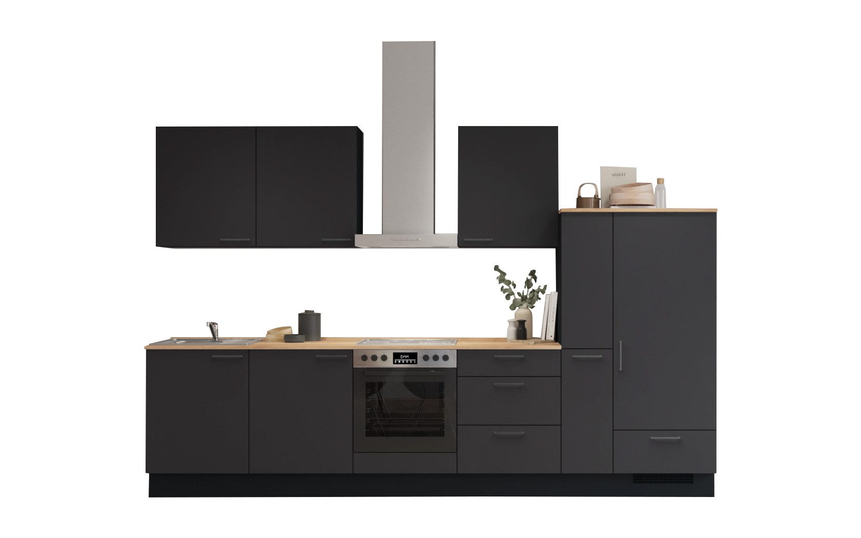 nobilia® Küchenzeile Liv, individuell anpassbar, gratis Küchenplanung mit Profis, (Breite 330 cm), vormontiert, wahlw. mit E-Geräten, inkl. Lieferung
