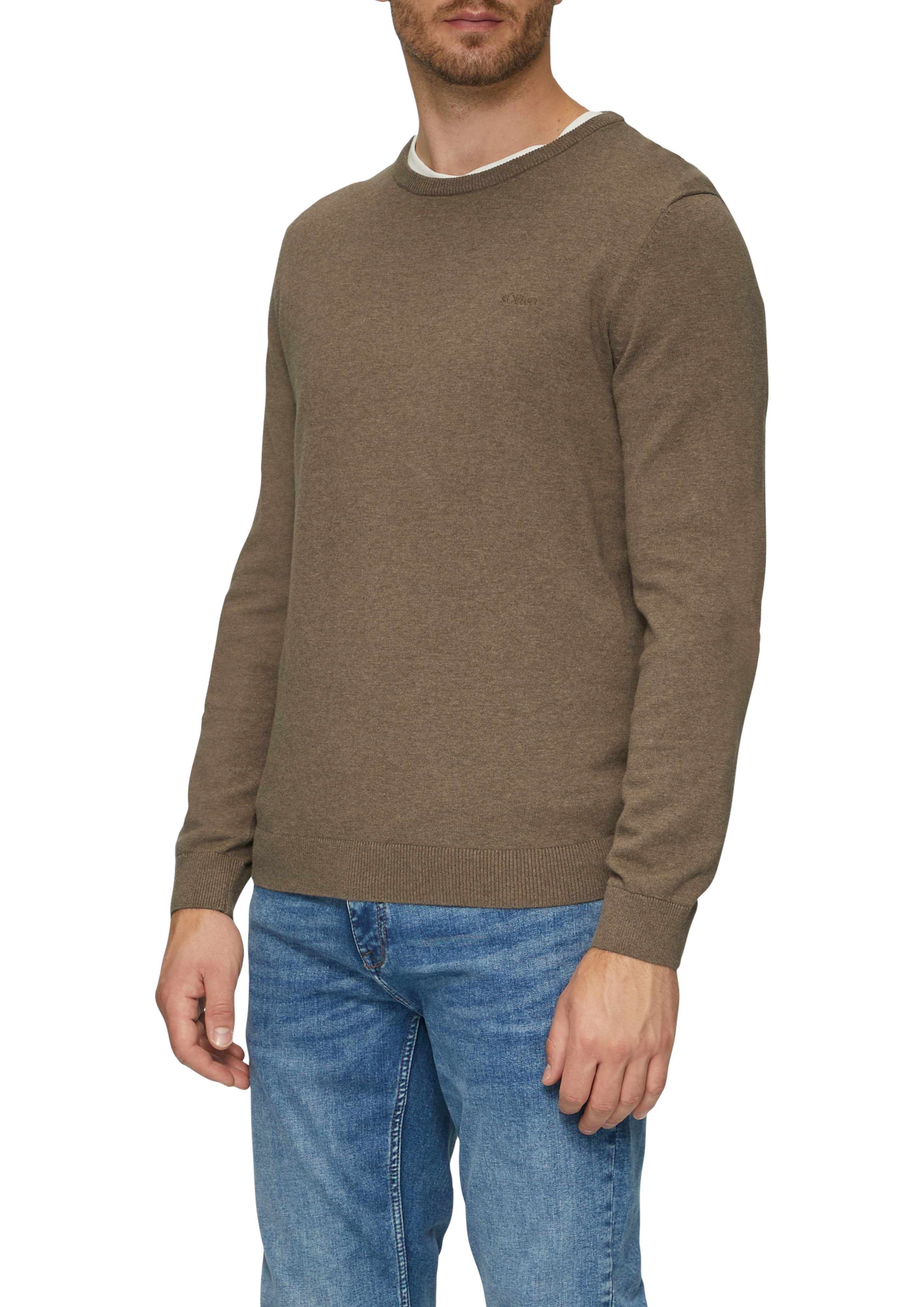 s.Oliver Strickpullover mit Logostickerei