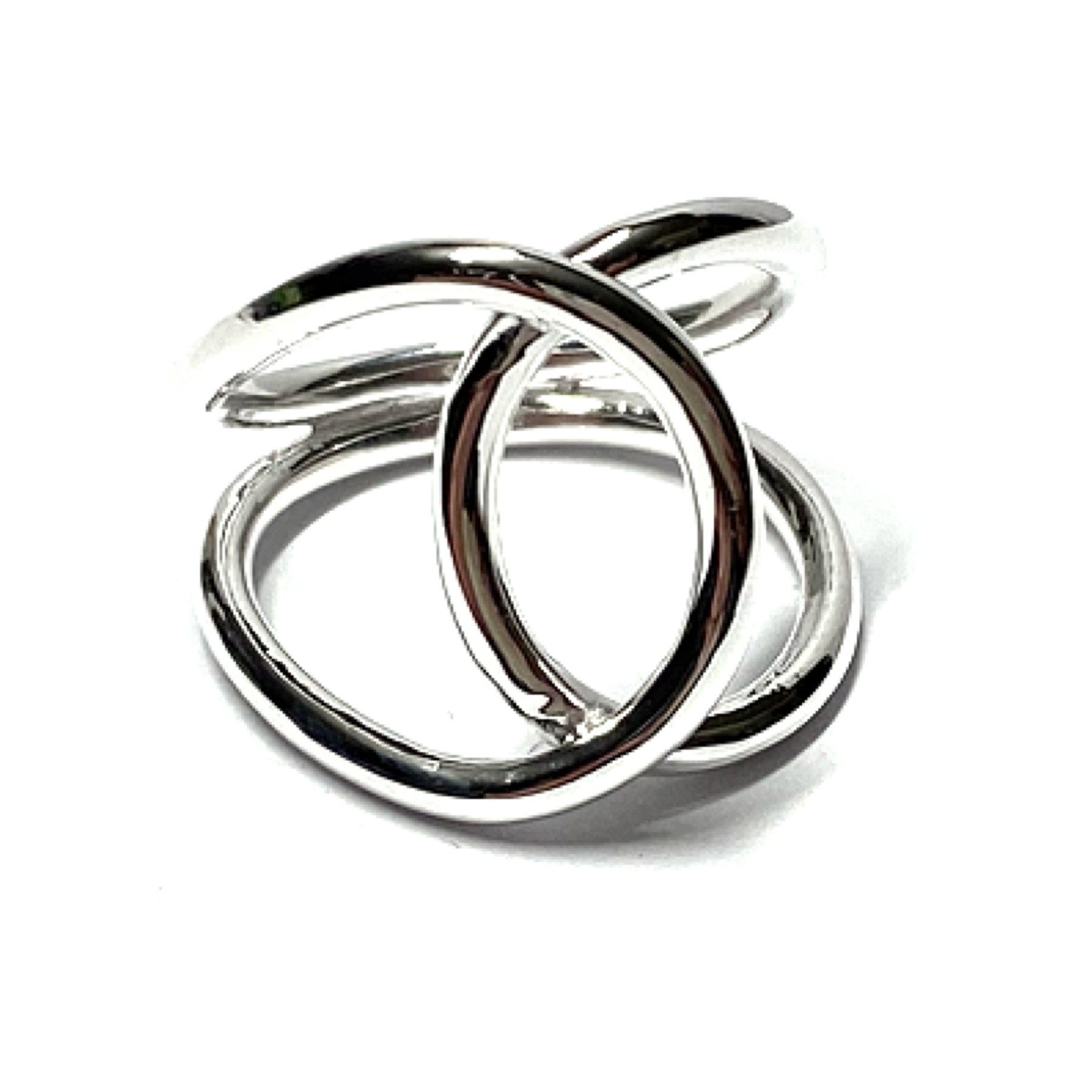Edelschmiede925 Silberring Ring 925/- Silberring Glanz außergewöhnlicher Knotenform #57