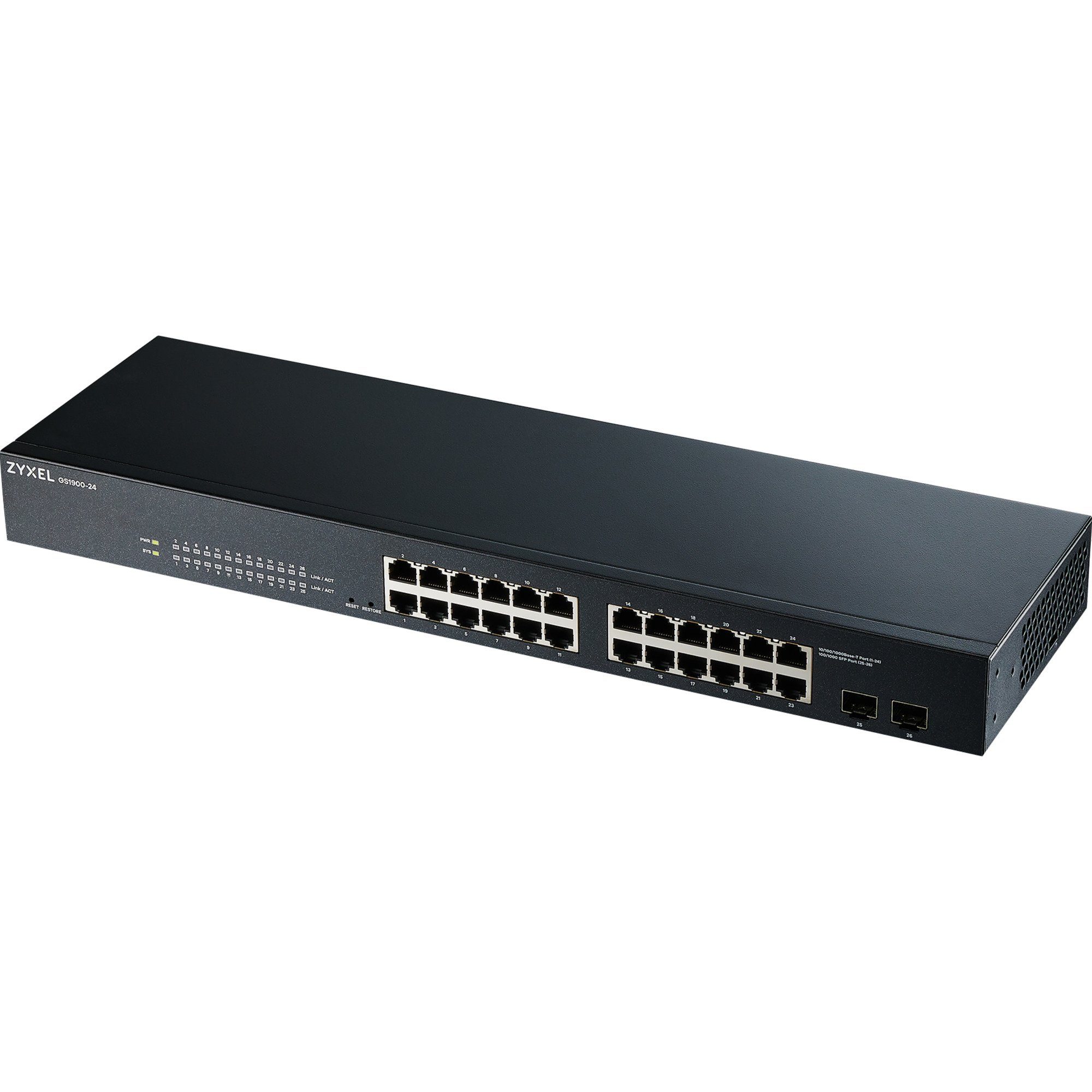 Zyxel GS1900-24 V2, Switch, (lüfterlos) Netzwerk-Switch