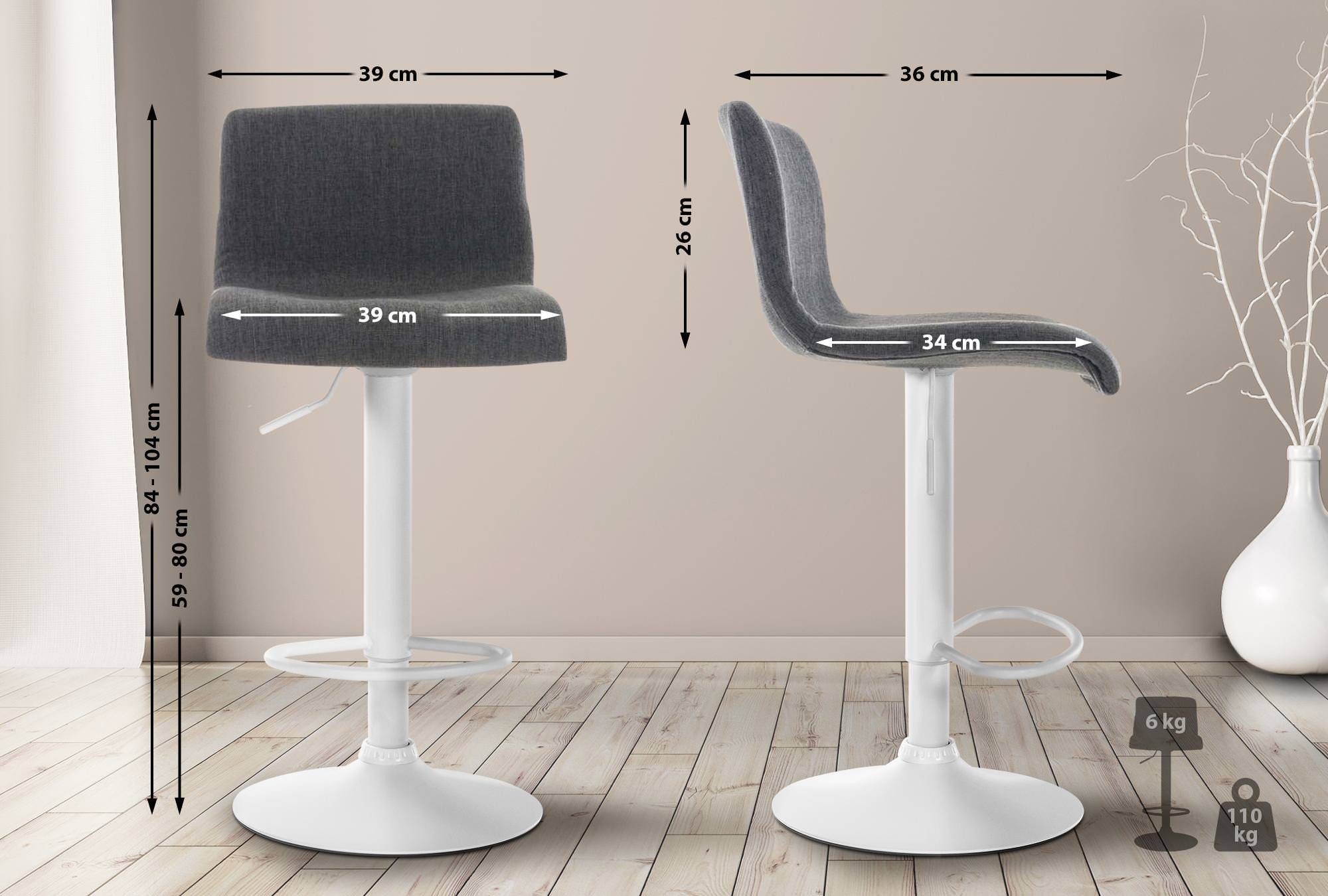 CLP Barhocker Hover Stoff, höhenverstellbar und günstig online kaufen