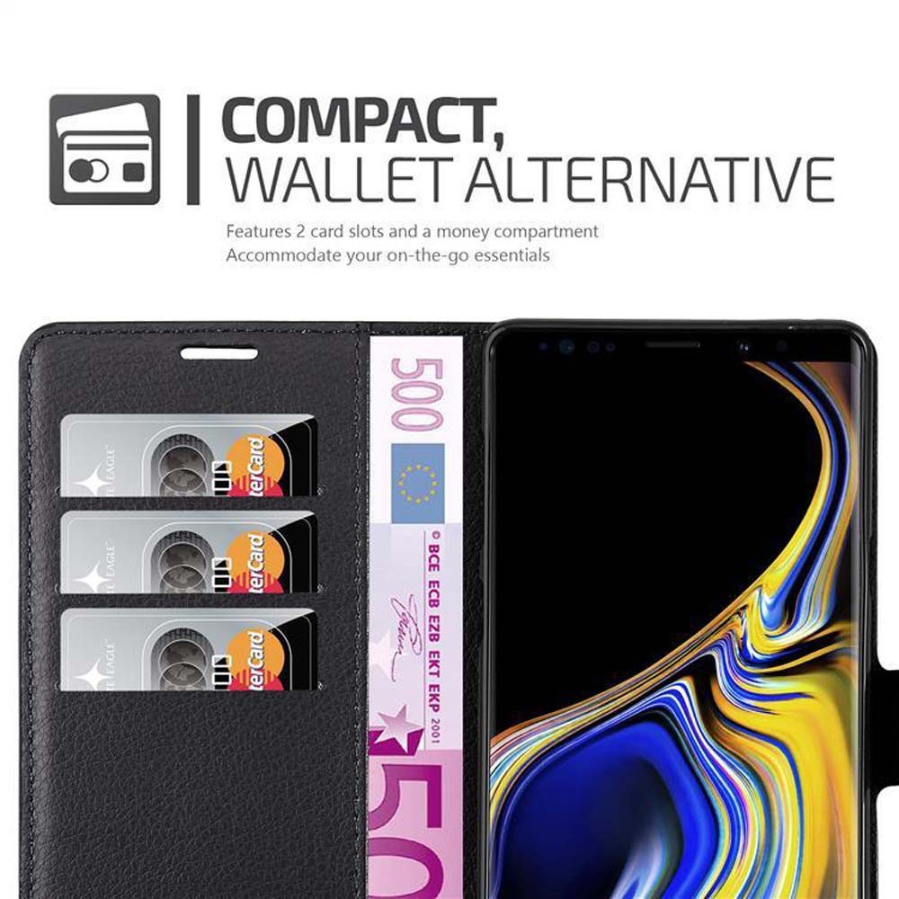 Cadorabo Handyhülle für Samsung Galaxy NOTE 9 Hülle Samsung Galaxy NOTE 9, Hülle Schutzhülle mit Standfunktion, Kartenfach und Magnetverschluss
