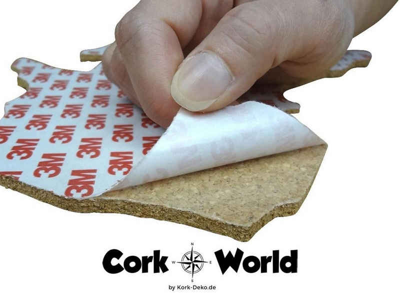Kork-Deko.de Wanddekoobjekt Corkworld Baum aus Presskork ohne Klebefolie als Wanddeko