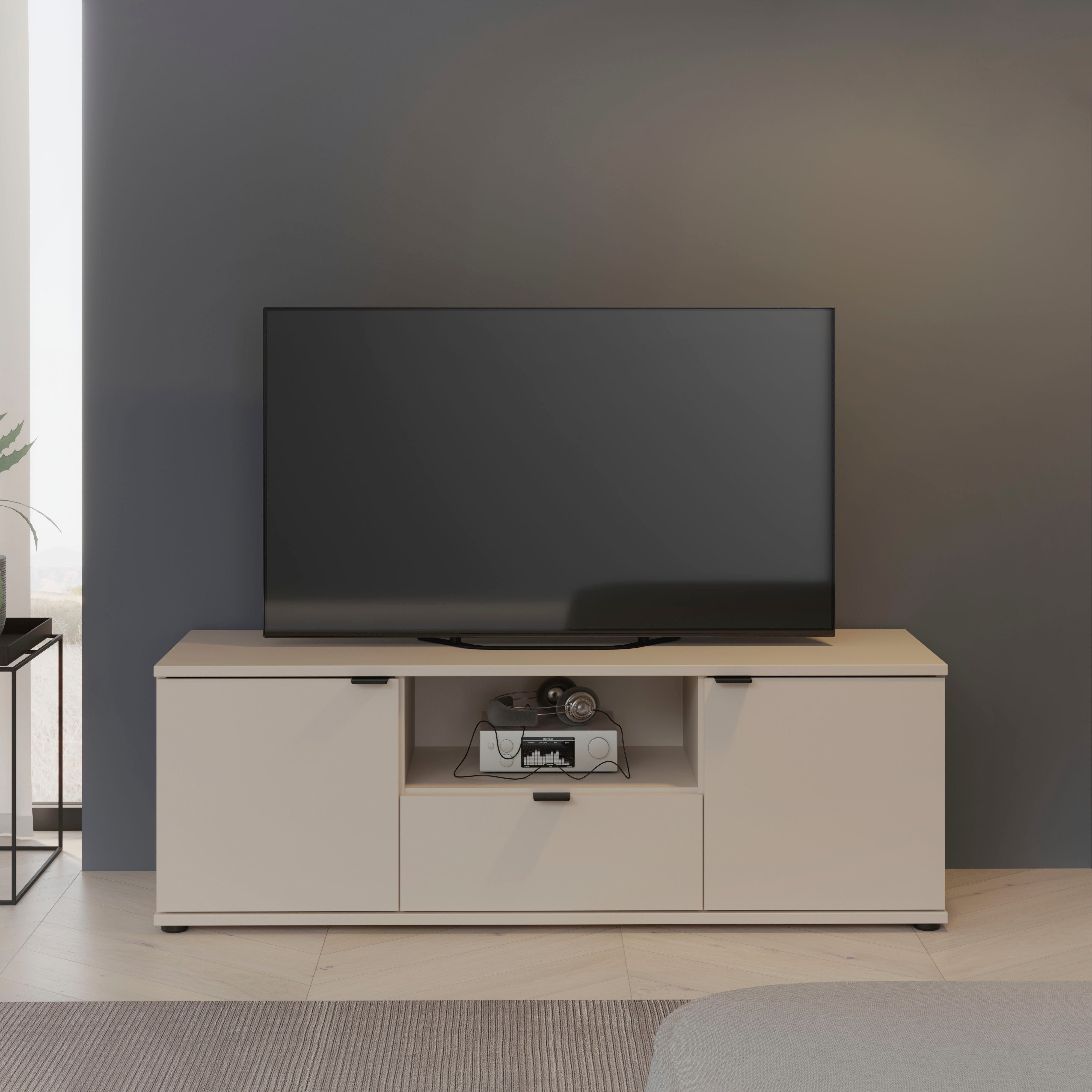 FORTE Lowboard "Ganymede", (Breite 129,8cm), TV Board, Stauraum, Schublade; günstig online kaufen