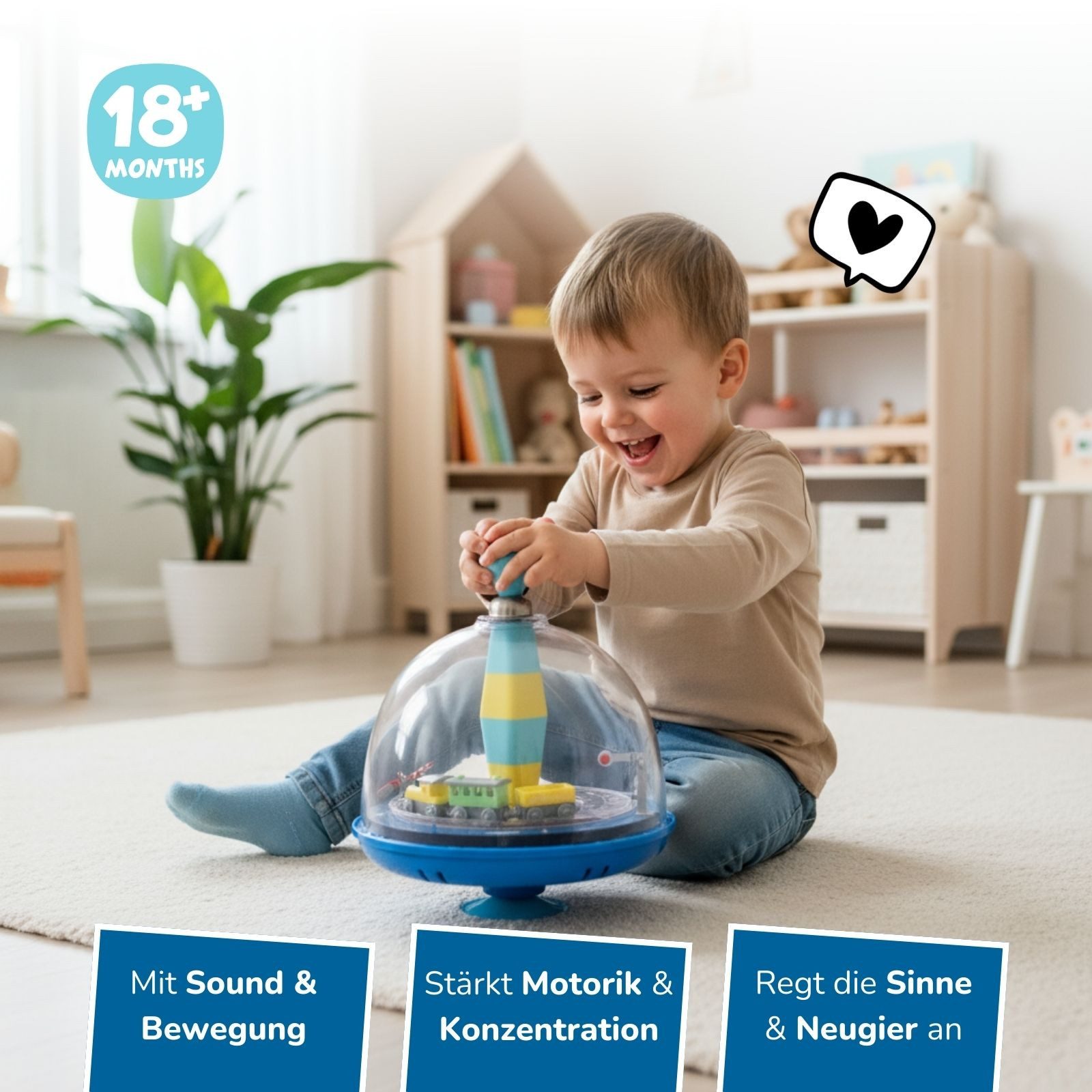 alldoro Brummkreisel Eisenbahn-Panoramakreisel mit Sound für Kinder ab 18 M günstig online kaufen