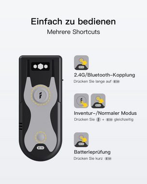 Inateck 1D CCD Bluetooth Scanner, liest Barcodes von Bildschirmen Handscanner, (Tragbar)