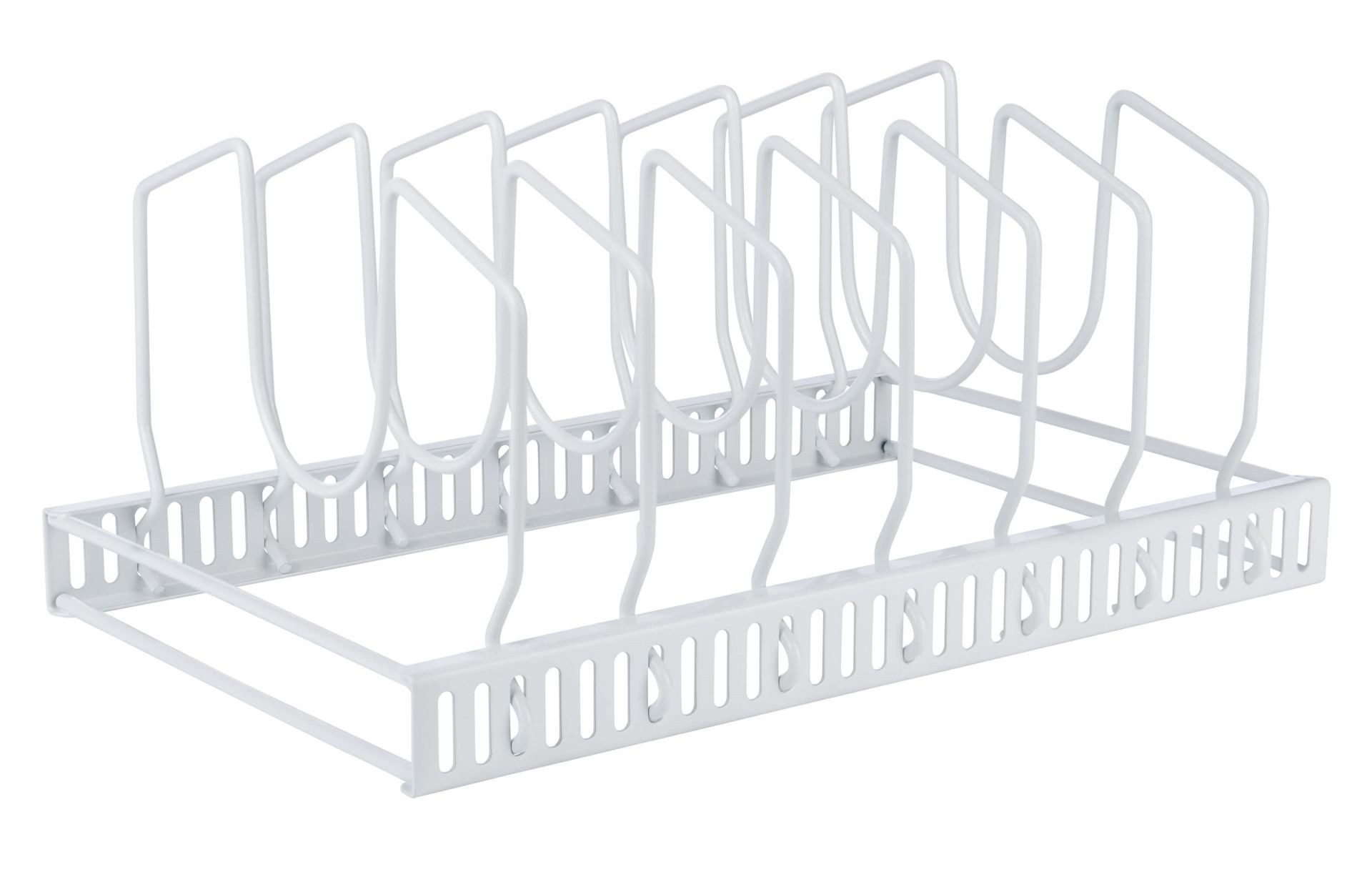 GRÄWE Geschirrständer, Deckel- und Tellerhalter, 6 Nischen, weiss