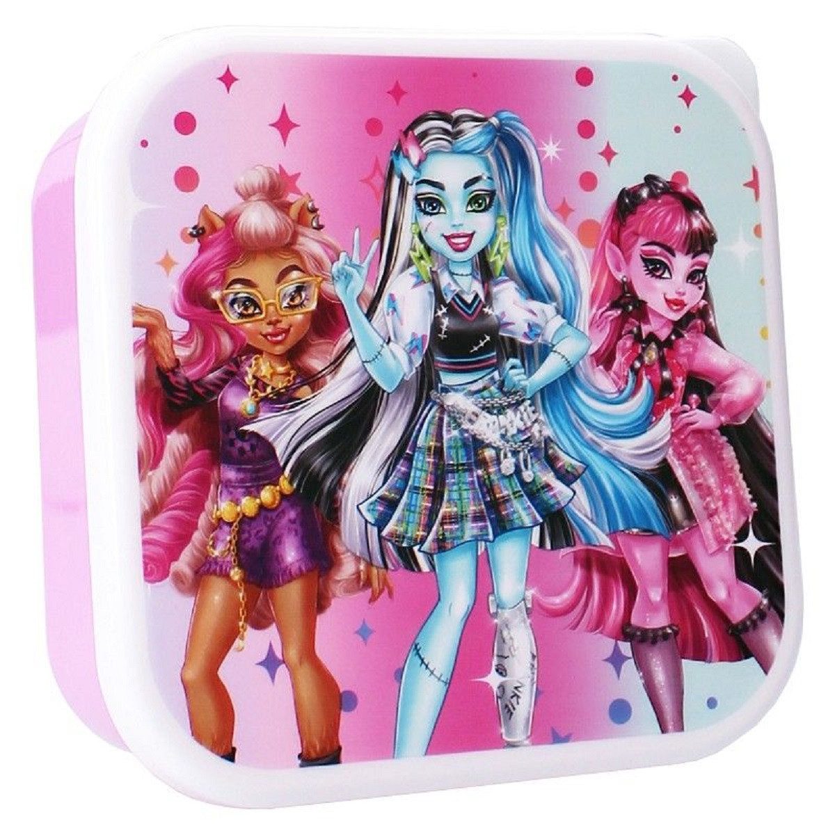 Monster High Brottasche Brotzeitbox 3in1 – Perfekte Lunchbox für Schule und Freizeit – Bild 2 von 4