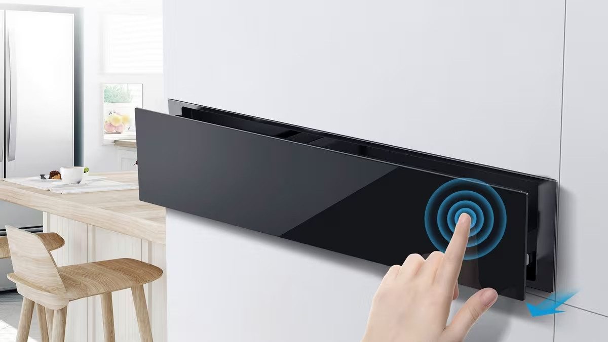 Midea Einbau-Wärmeschublade WS1560BL, Niedrigtemperaturkochen, Warmhaltefunktion