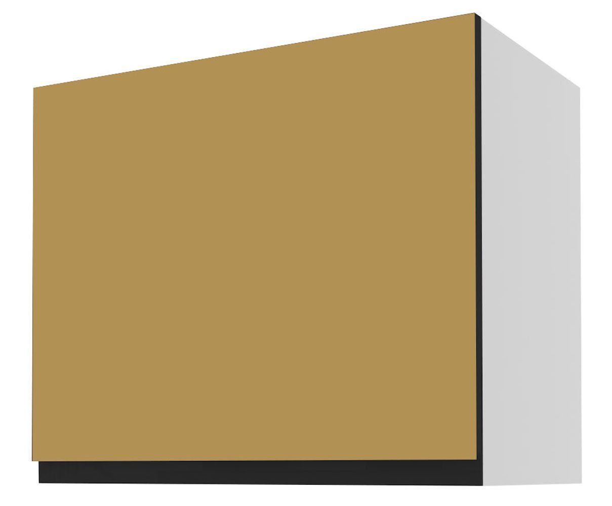 Feldmann-Wohnen Klapphängeschrank Velden 60cm Front- und Korpusfarbe wählbar grifflos für Dunstabzugshaube gold super matt