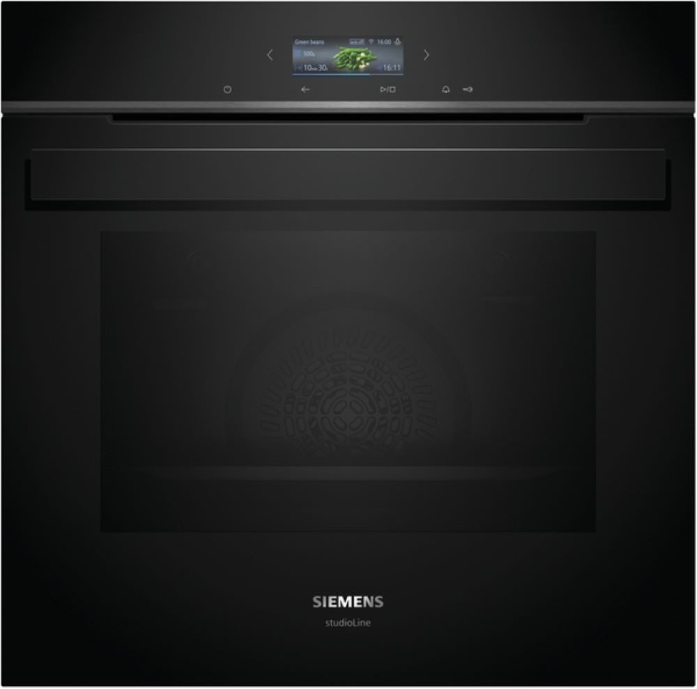 SIEMENS Backofen iQ700 HB974GLB1, iQ700 Einbau-Backofen, 60 x 60 cm, Schwarz, Edelstahl, Pyrolyse-Selbstreinigung