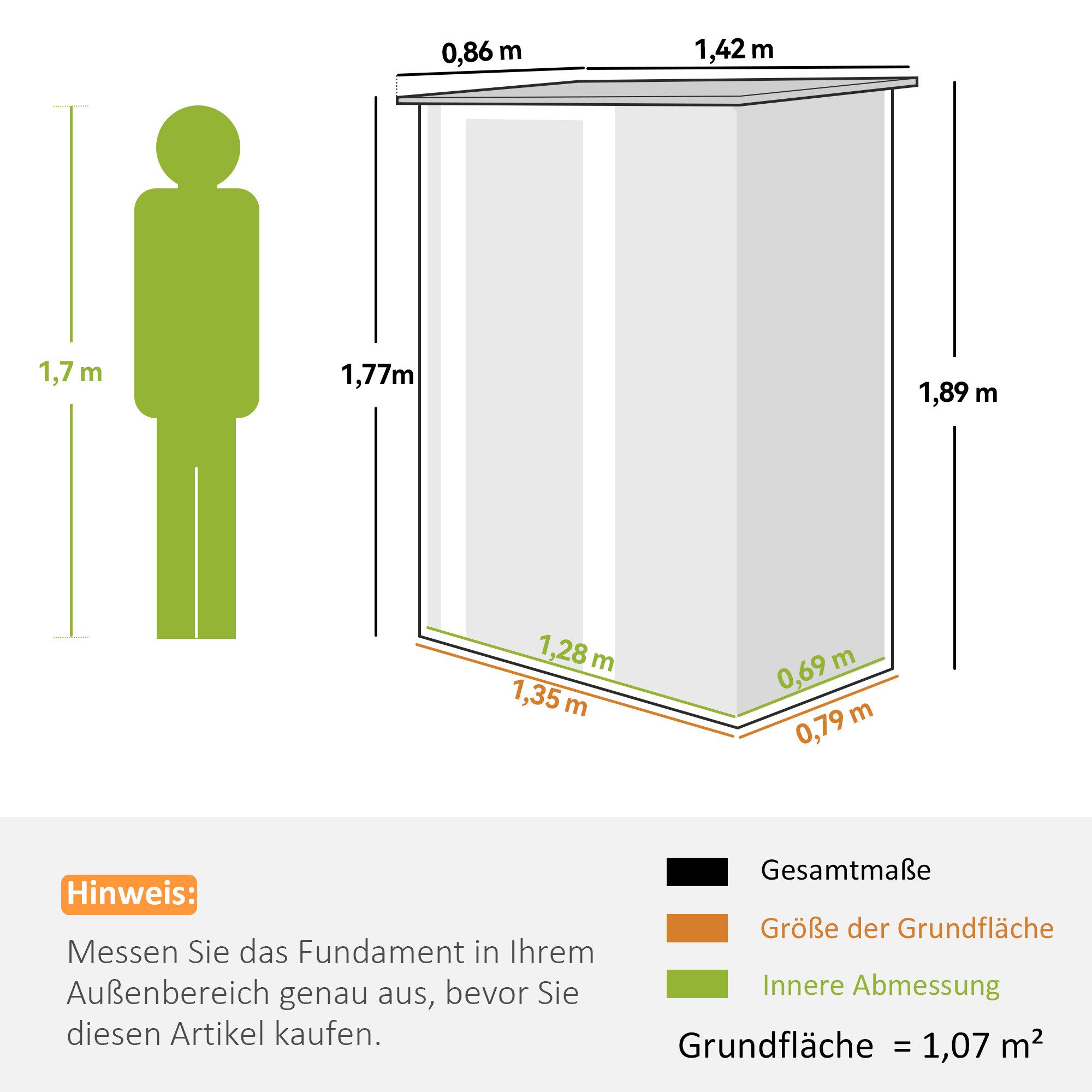 Outsunny Gerätehaus mit Pultdach, Abschließbarer Tür, BxT: 142x86 cm, (Geräteschuppen, 1 St., wetterfest Gartenhaus), für Hinterhof Außenbereich Braun