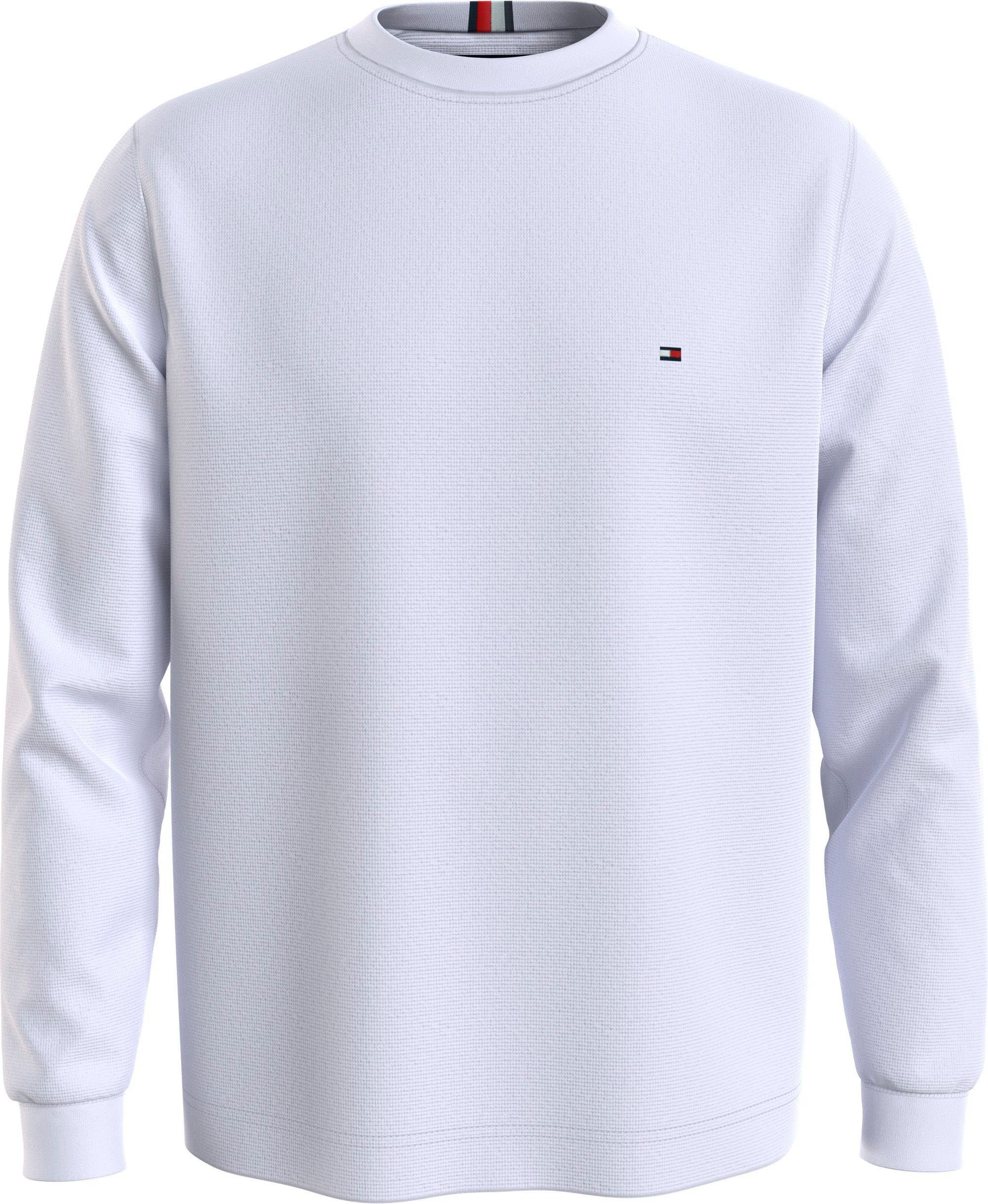 Tommy Hilfiger Rundhalspullover TEXTURED LS TEE mit Rundhalsausschnitt