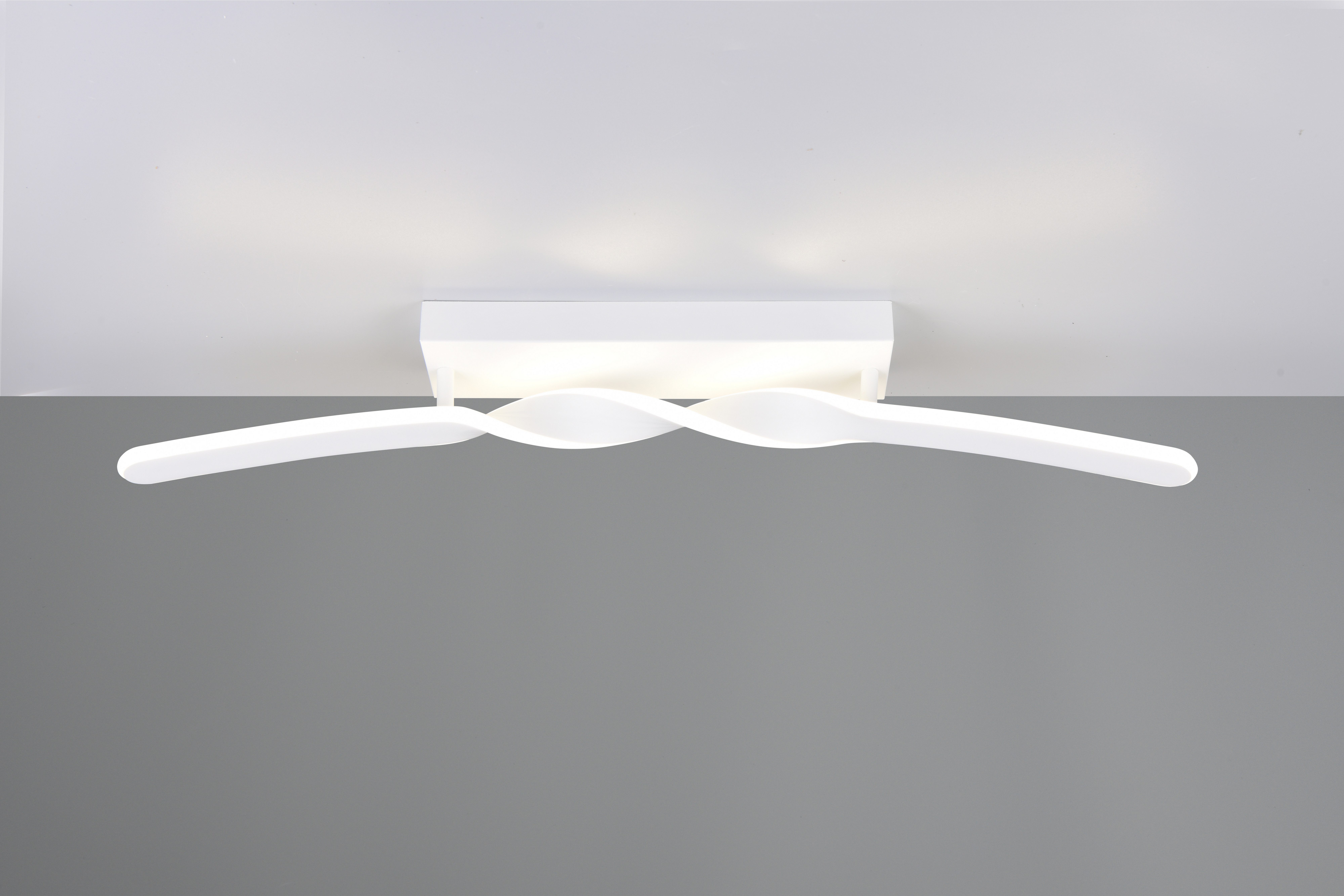 Reality Leuchten LED Deckenleuchte GINKO, LED Deckenlampe 18W 2100 Lumen 4000K kaltweiß, Schlafzimmer, LED fest integriert, Kaltweiß, als Wandlampe oder Deckenlampe montierbar, Breite 79 cm Höhe 12,5cm