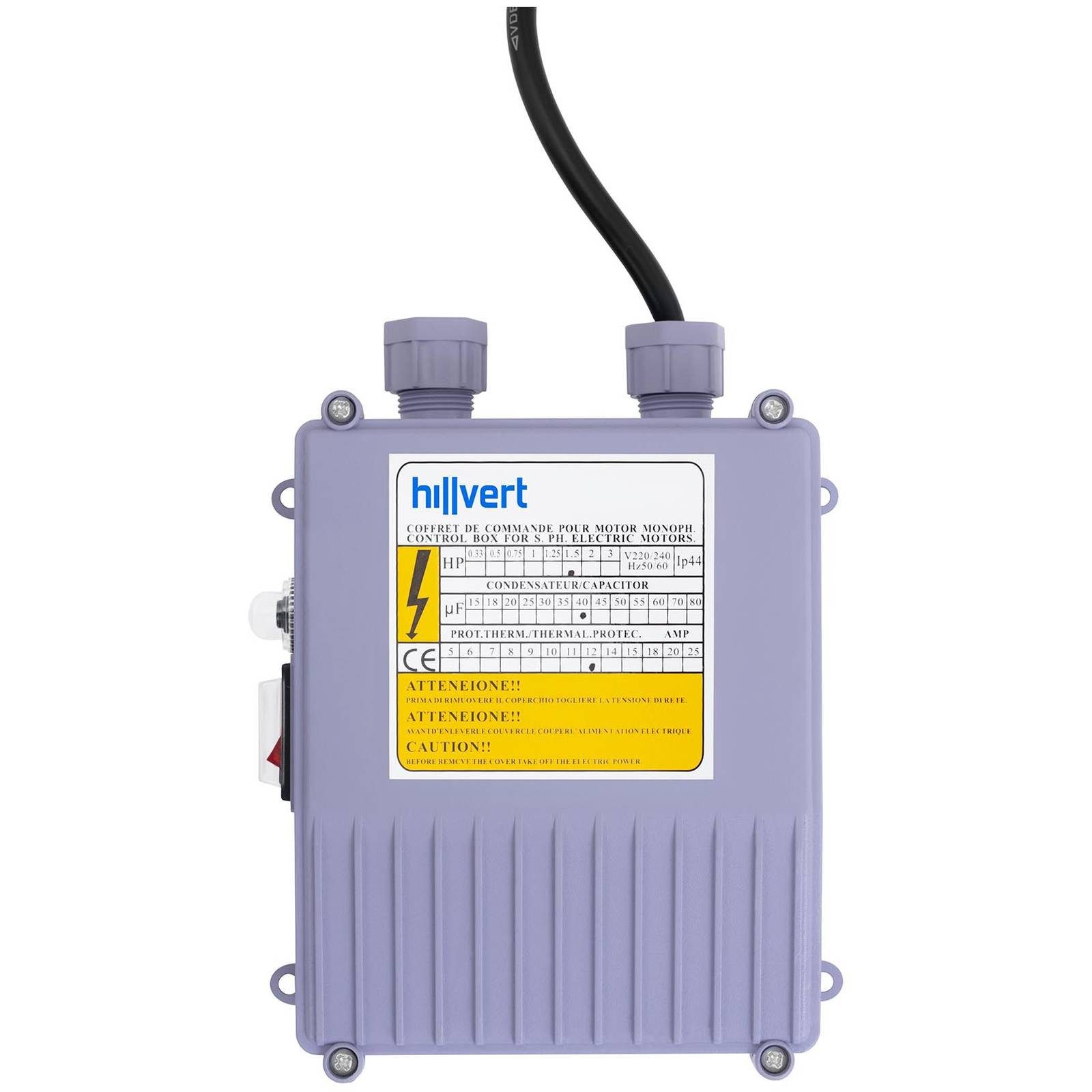 Hillvert Tiefbrunnenpumpe 4800 l/h Unterwasserpumpe 54 m sandverträglich