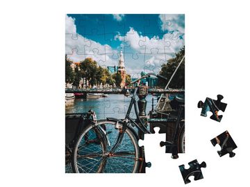 puzzleYOU Puzzle Fahrrad in Amsterdam, Niederlande, 48 Puzzleteile, puzzleYOU-Kollektionen Holland