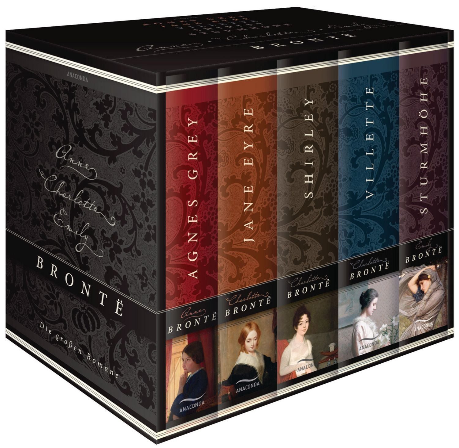 Belletristik Brontë - Die großen Romane (im Schuber) - Agnes Grey - Jane Eyre - Vil Anne Brontë, Charlotte Brontë, Emily Bronte